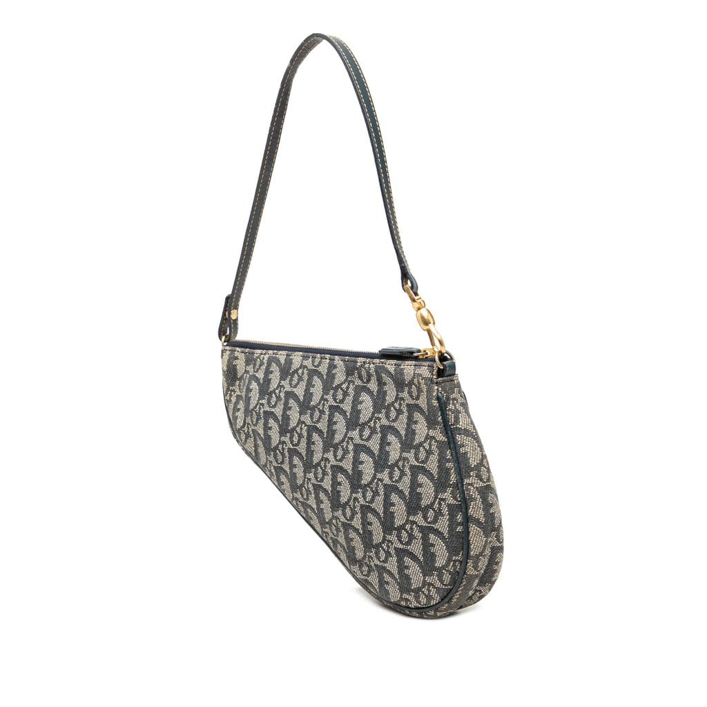 Dior Mini Diorissimo Canvas Saddle Pochette