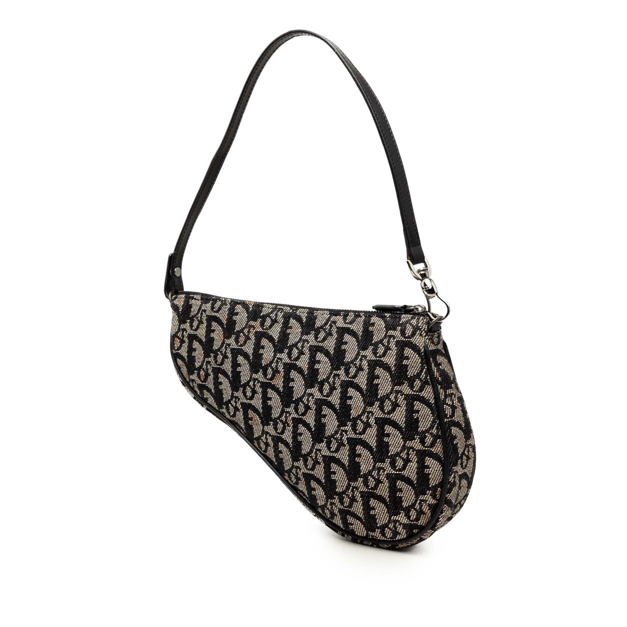 Dior Mini Diorissimo Canvas Saddle Pochette