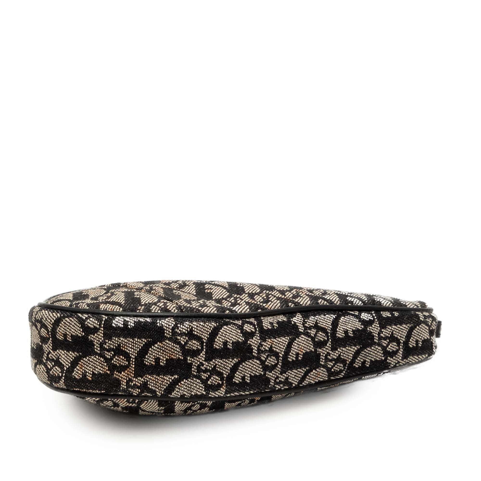 Dior Mini Diorissimo Canvas Saddle Pochette