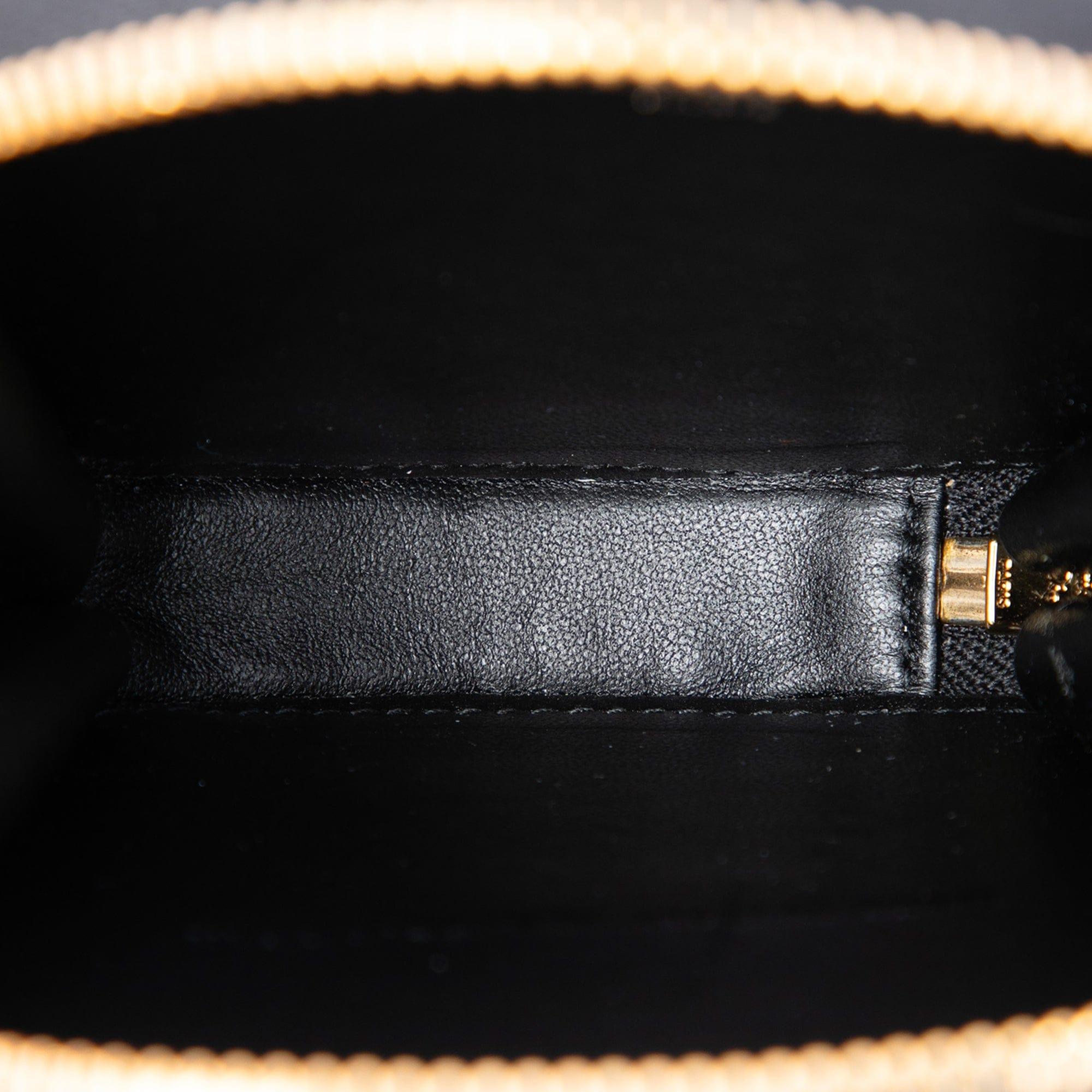 Dior Calfskin Cannage Round Caro Pouch with Chain