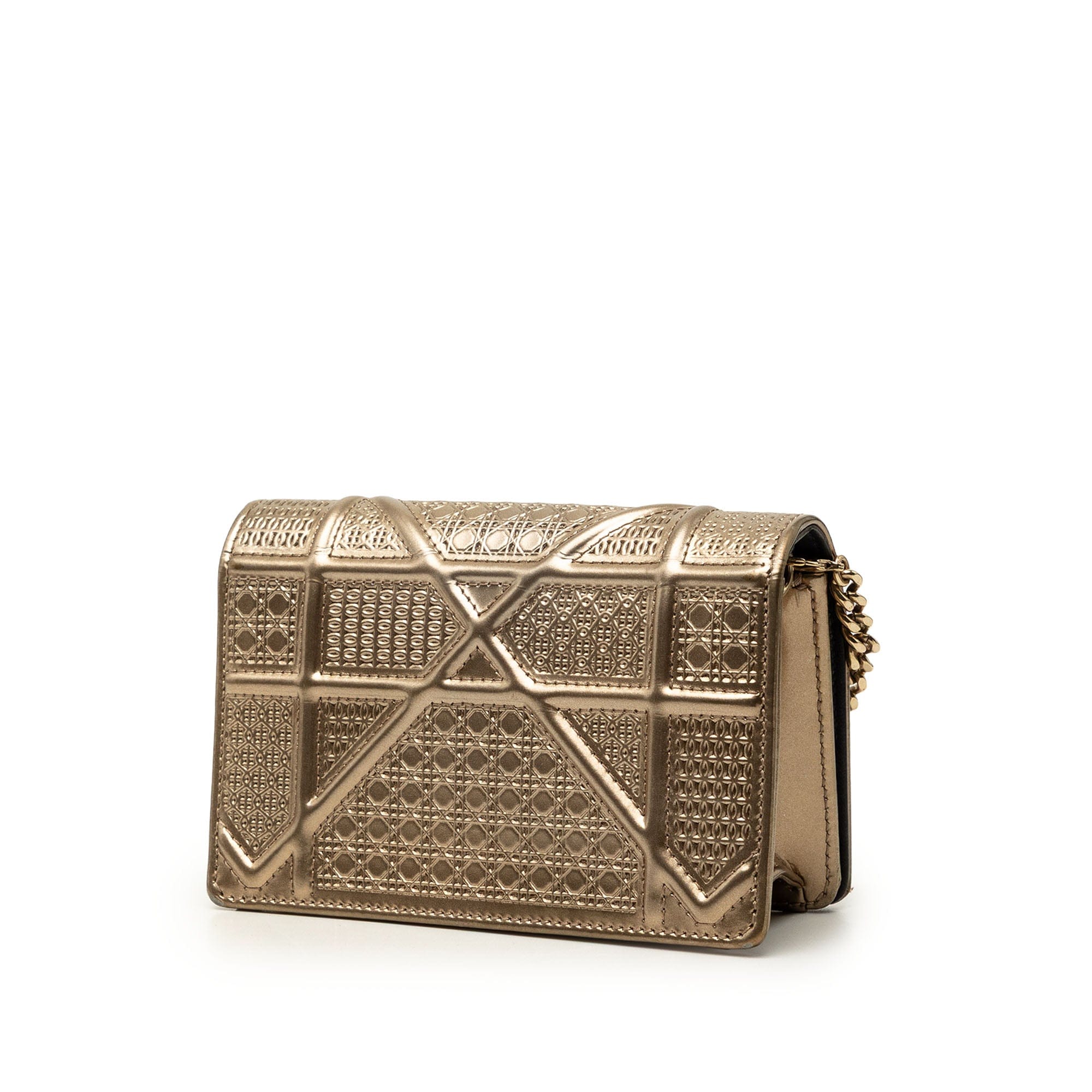 Dior Baby Metallic Patent Microcannage Diorama Flap