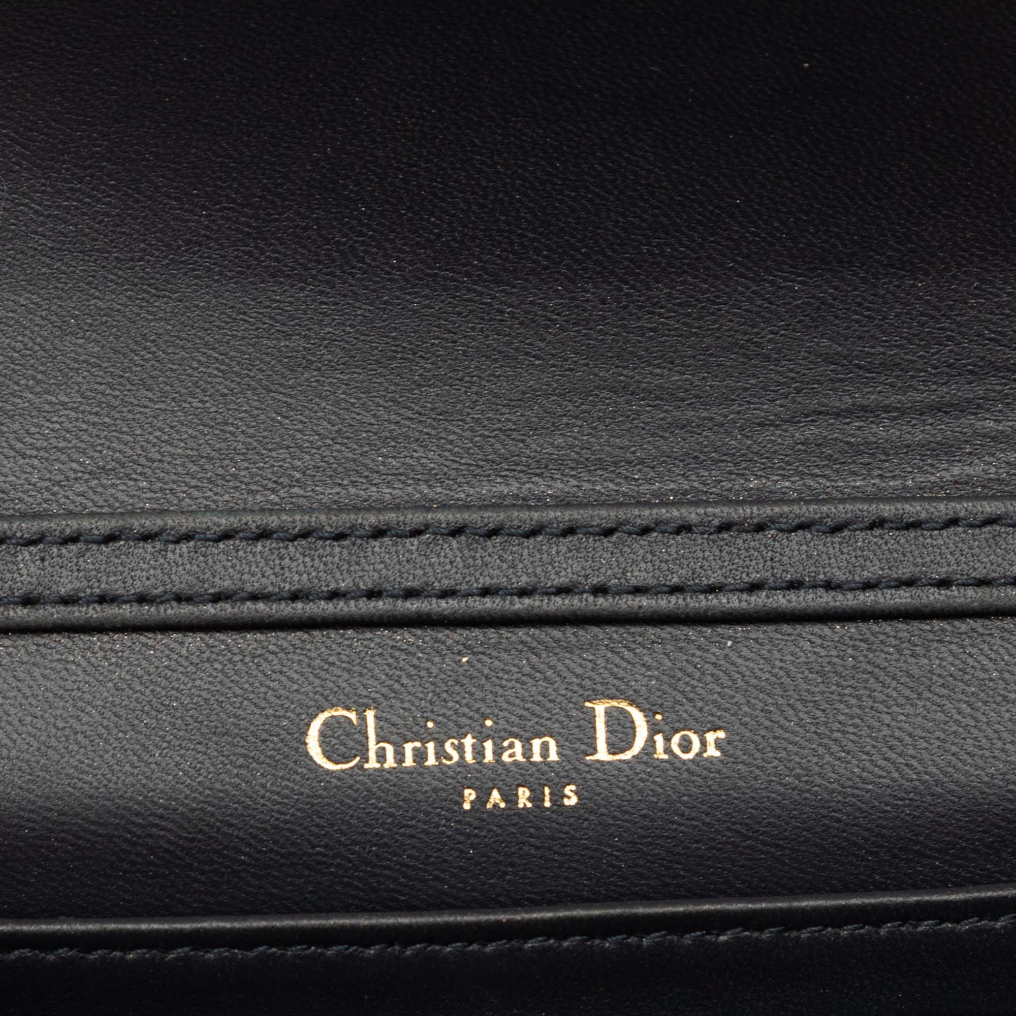Dior Baby Metallic Patent Microcannage Diorama Flap