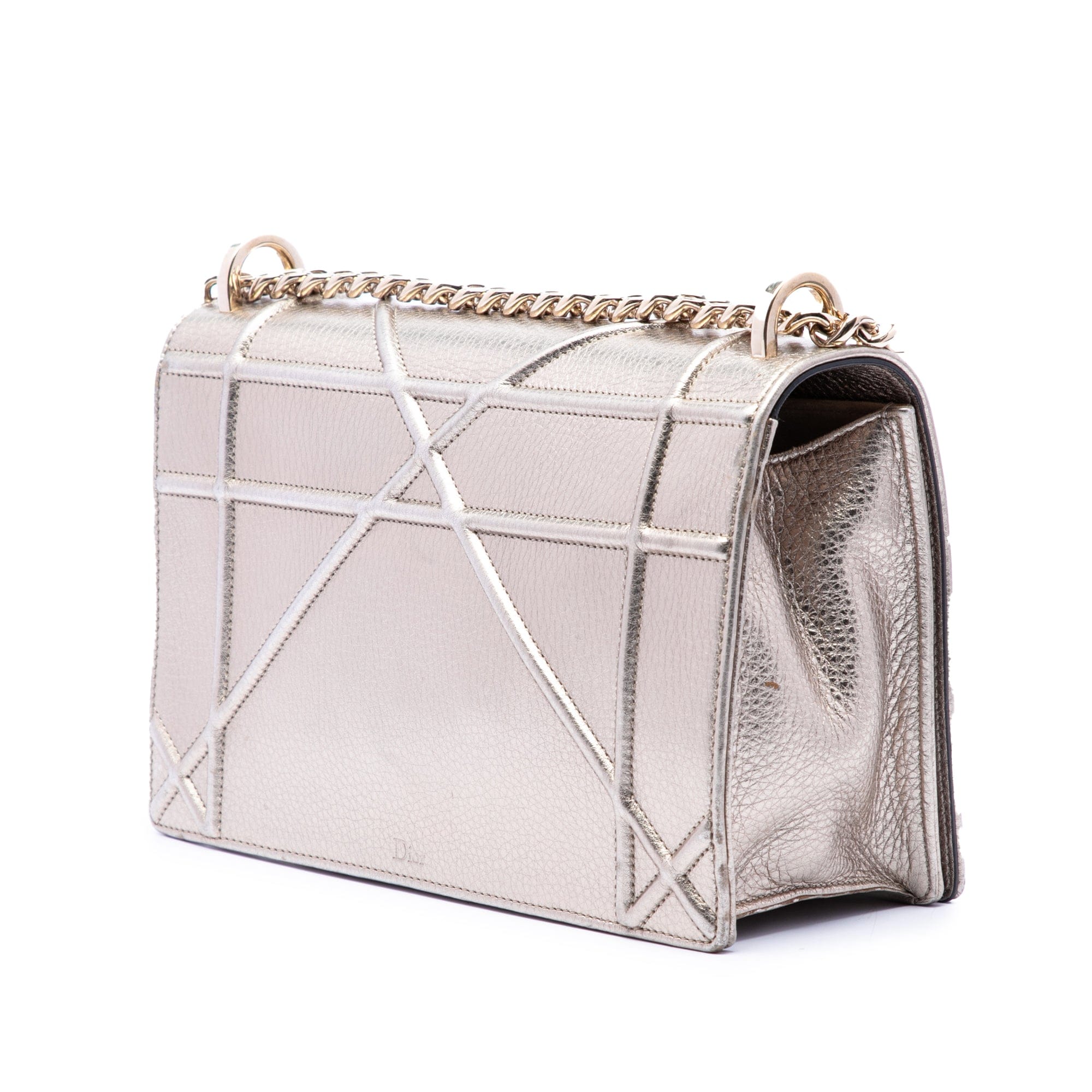 Dior Medium Metallic Calfskin Diorama Flap