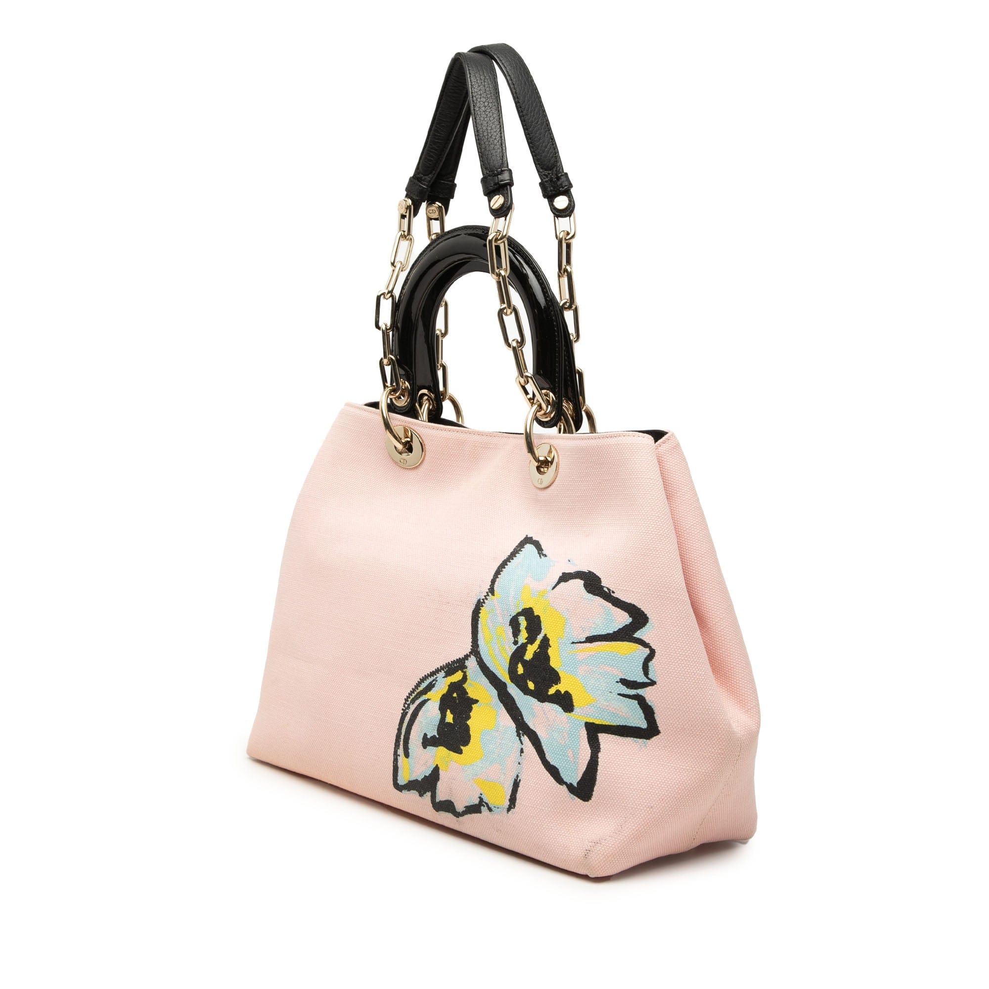 Dior Limited Edition Medium Canvas Floral Printed Diorissimo Satchel