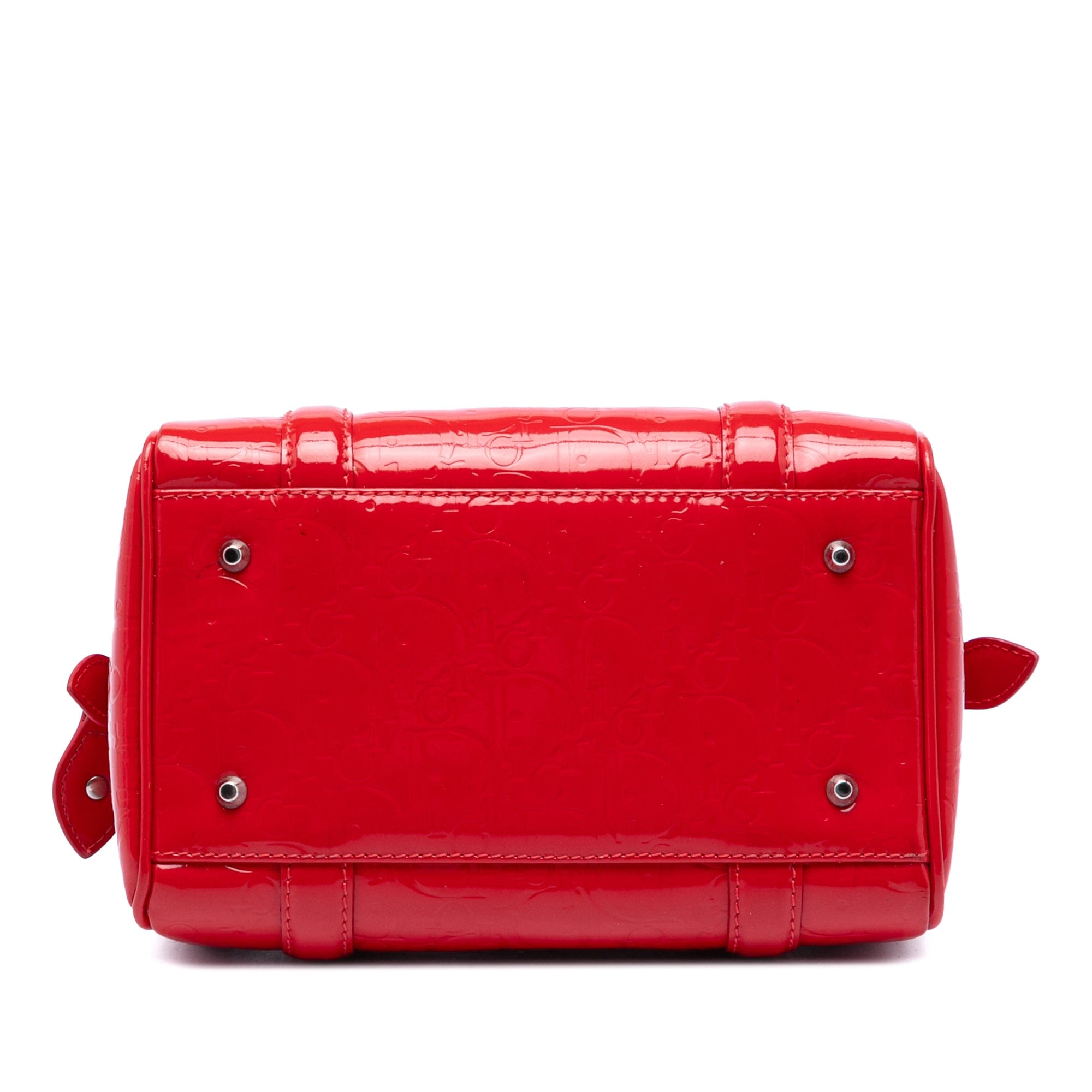 Dior Oblique Patent Boston Bag