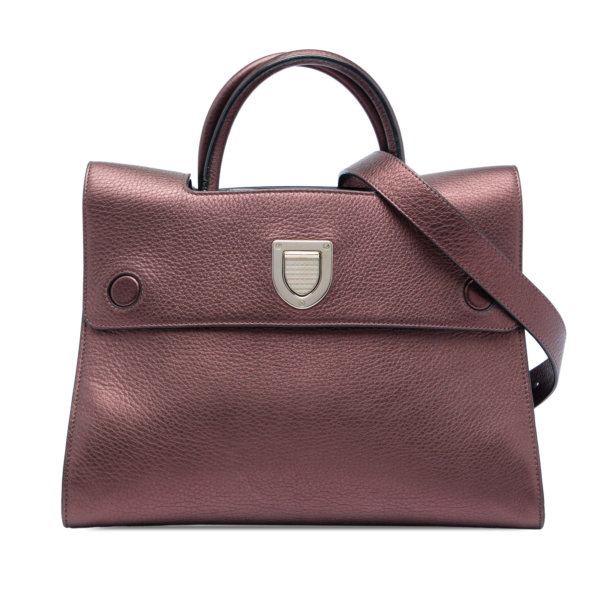 Dior Medium Metallic Grained Calfskin Diorever Satchel