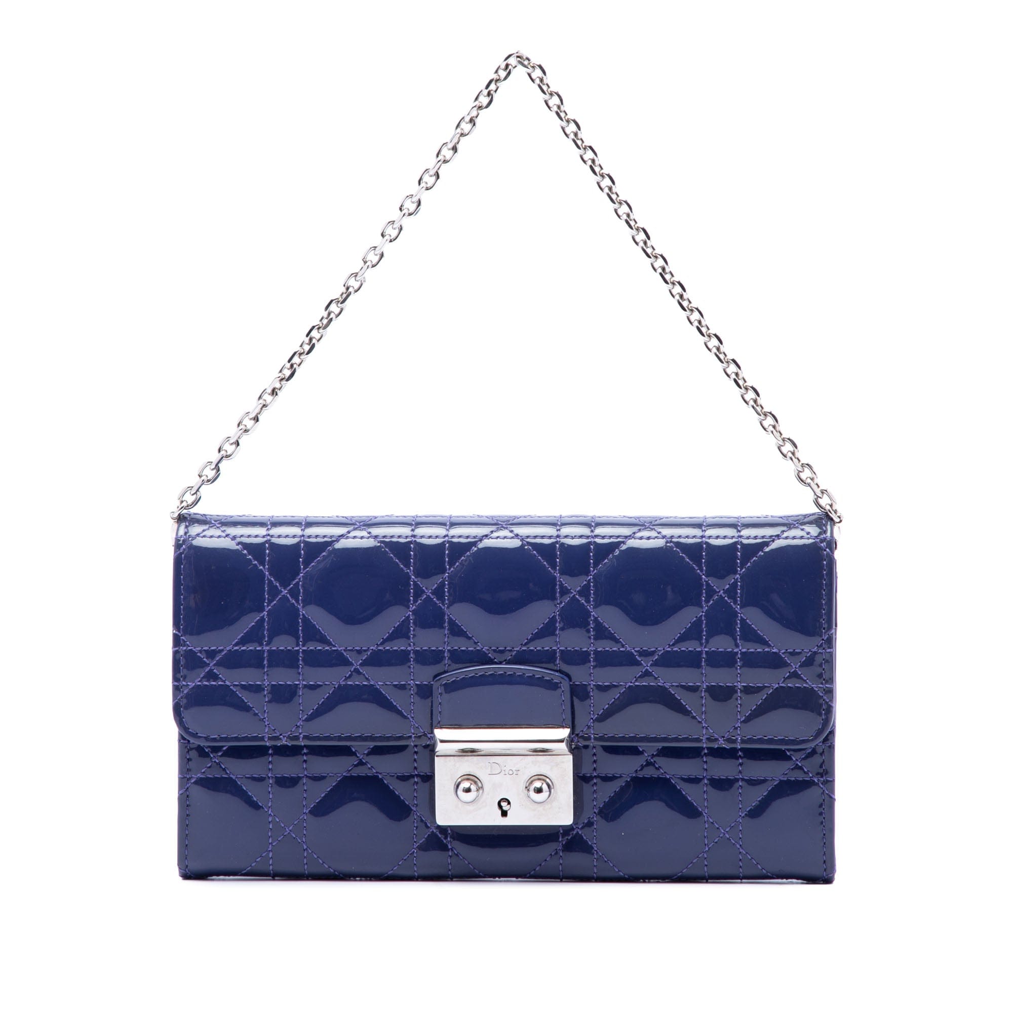 Dior Patent Cannage Miss Dior Wallet on Chain