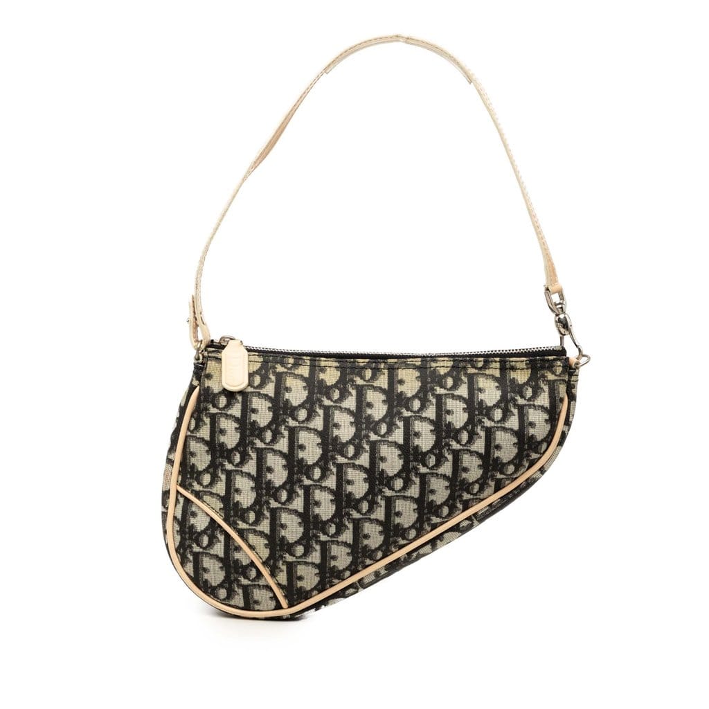 Dior Mini Diorissimo Coated Canvas Saddle Pochette