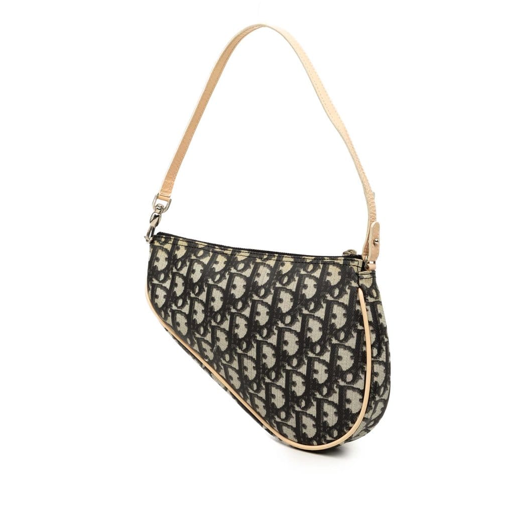 Dior Mini Diorissimo Coated Canvas Saddle Pochette