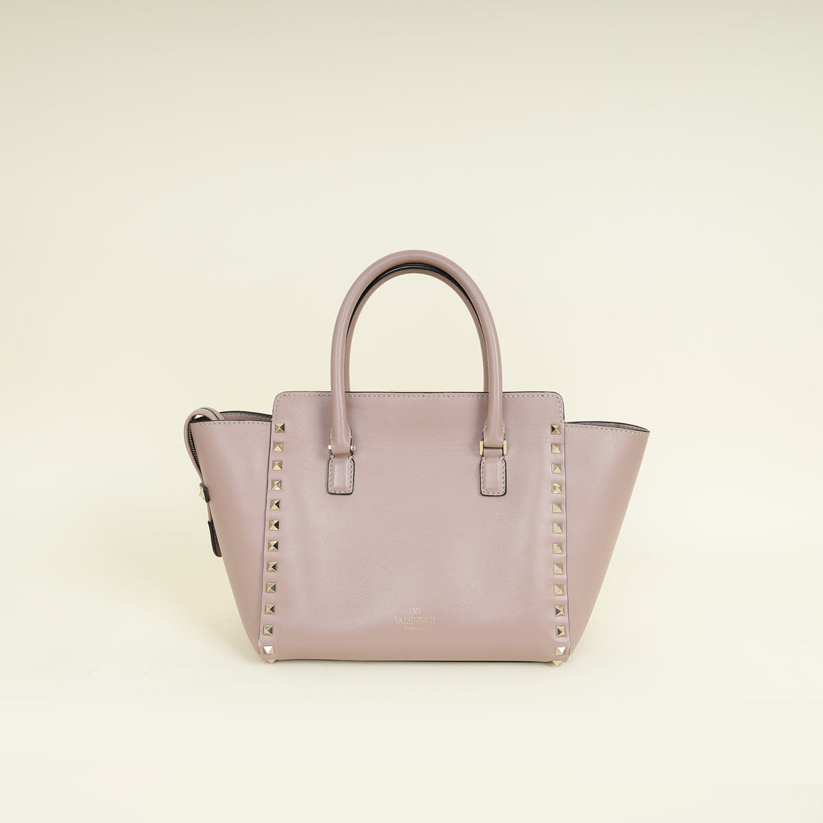 Valentino Poudre Rockstud Double Handle Tote Small Bag