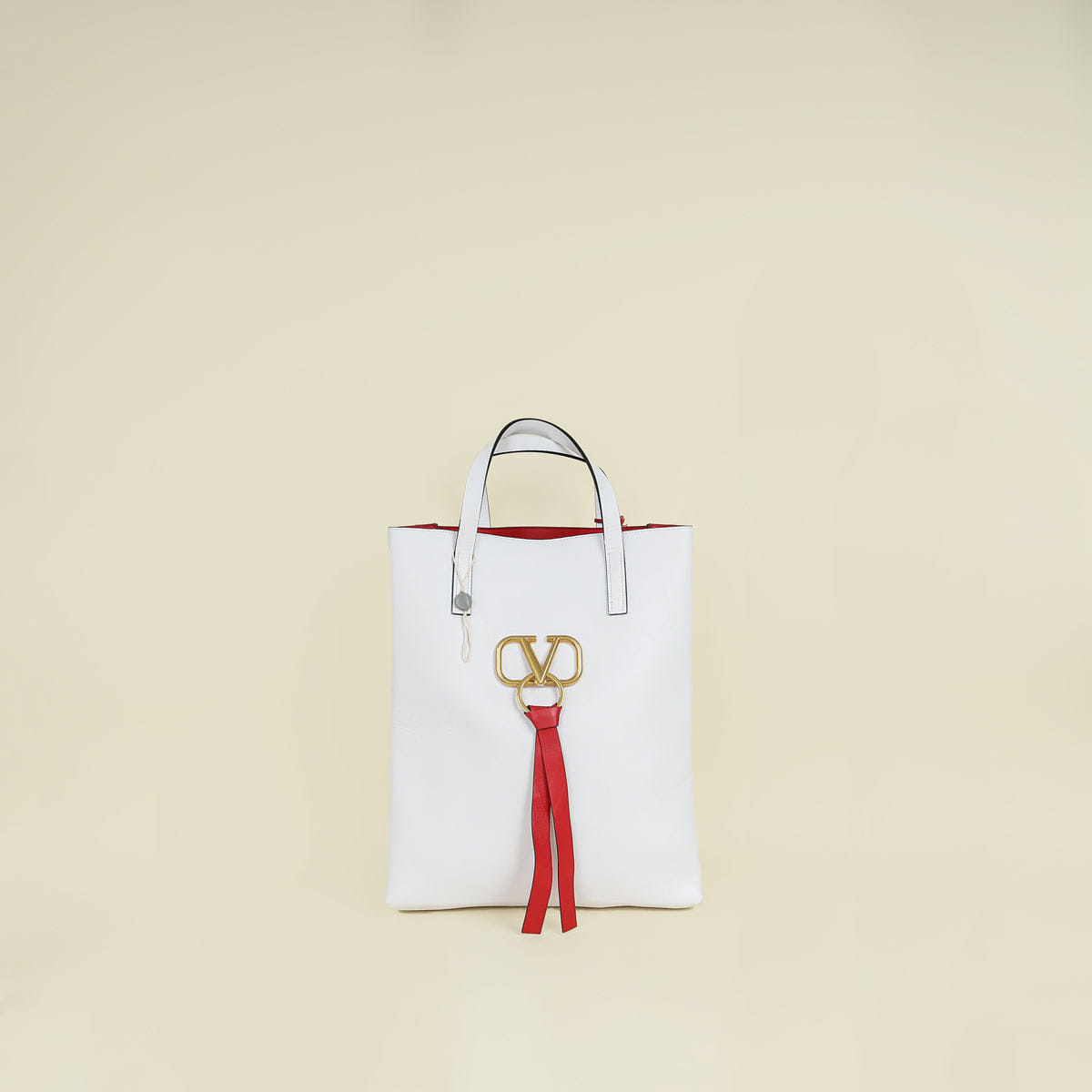 Valentino Bicolor Vring Tote Bag w/ Pouch