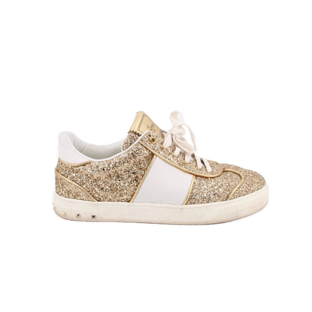Valentino GLITTER SNEAKERS WHITE 38 EU | 7.5 US