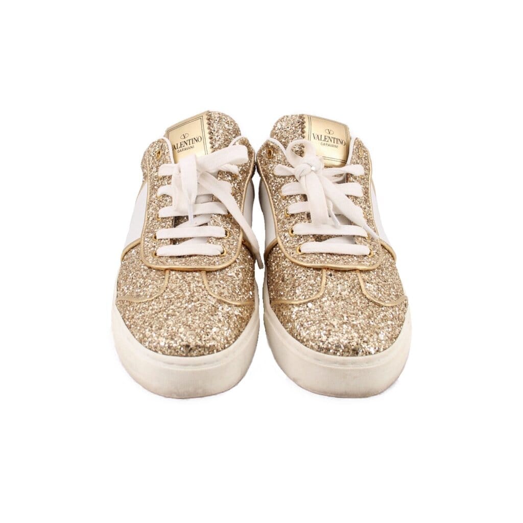 Valentino GLITTER SNEAKERS WHITE 38 EU | 7.5 US