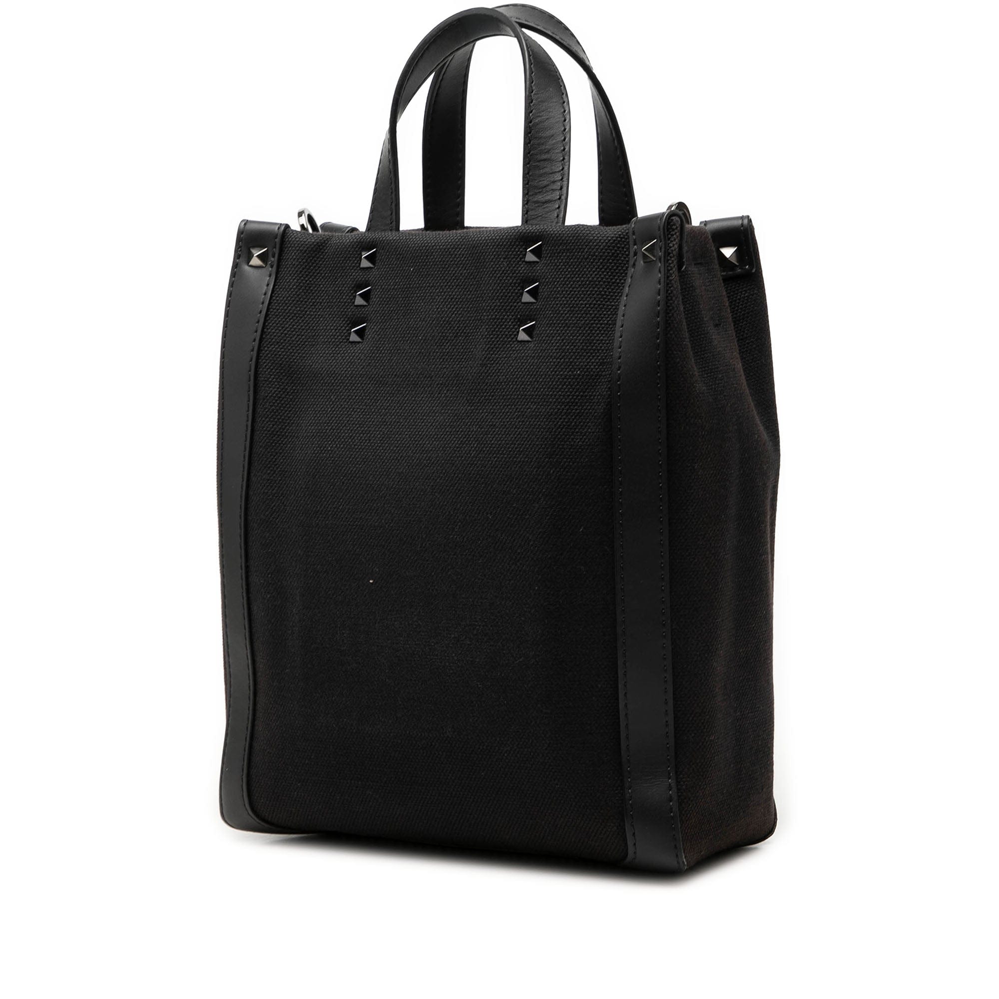 Valentino Mini Canvas Rockstud VLTN Tote