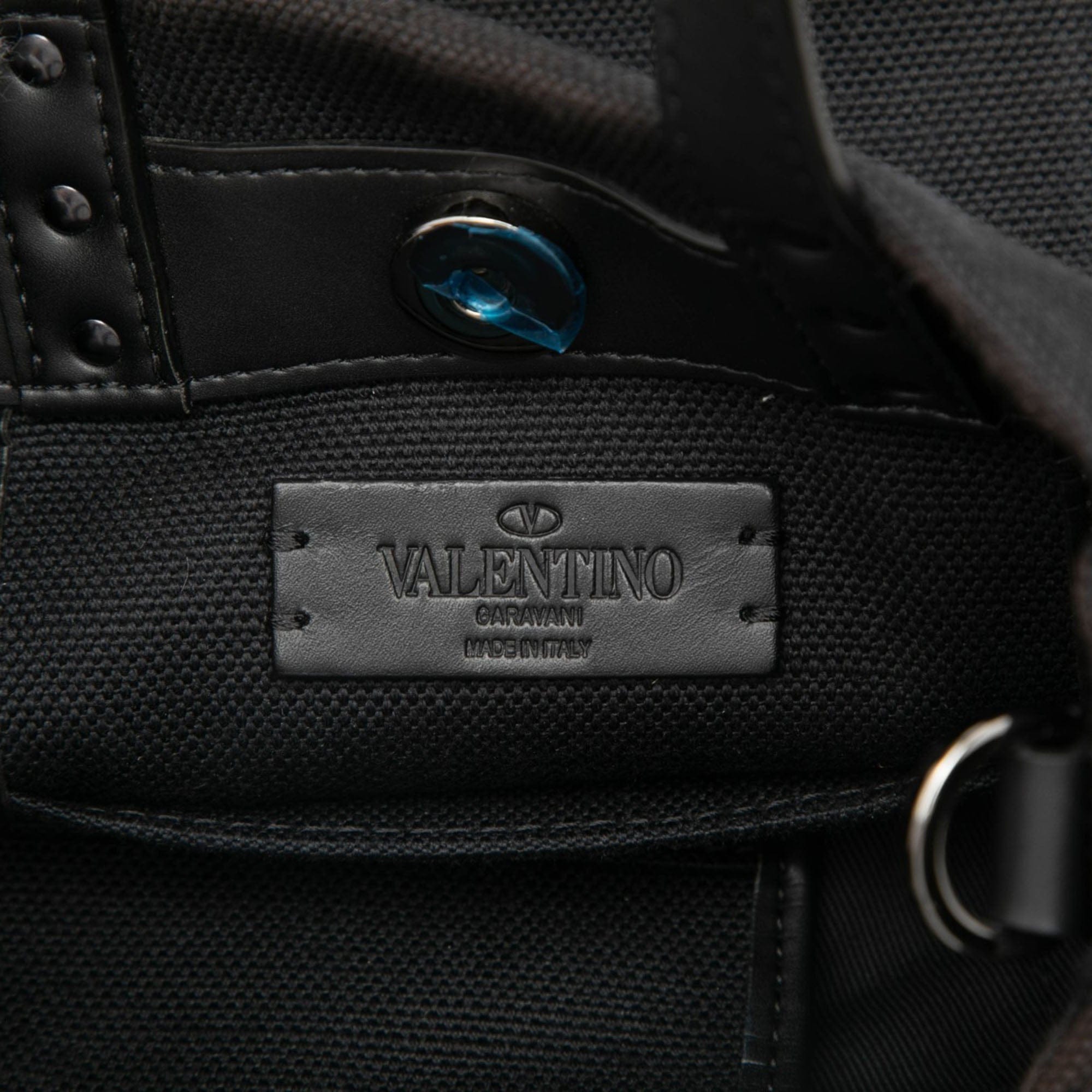 Valentino Mini Canvas Rockstud VLTN Tote