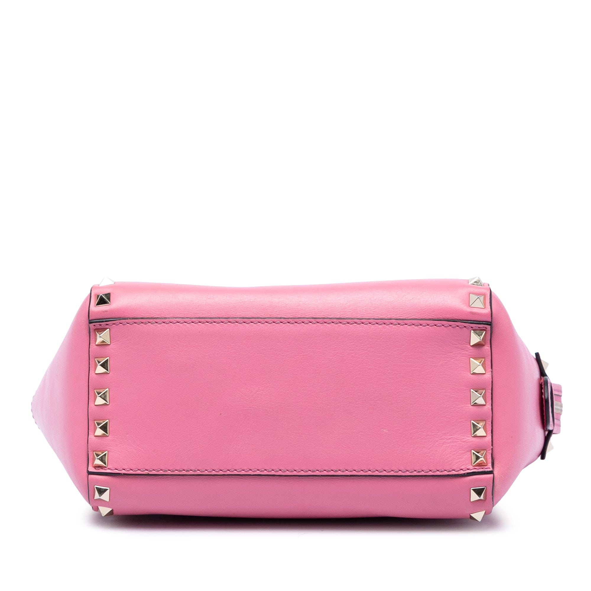 Valentino Mini Leather Rockstud Double Handle Tote