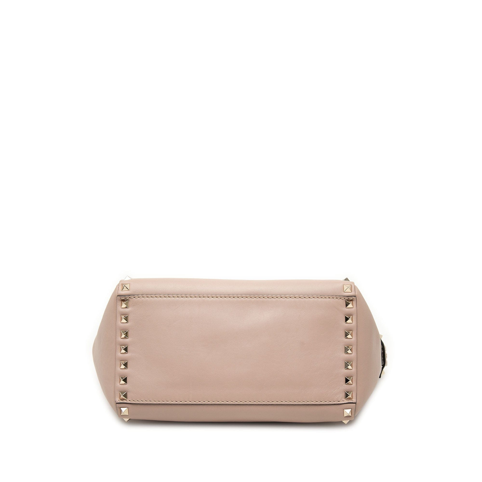 Valentino Small Leather Rockstud Double Handle Tote