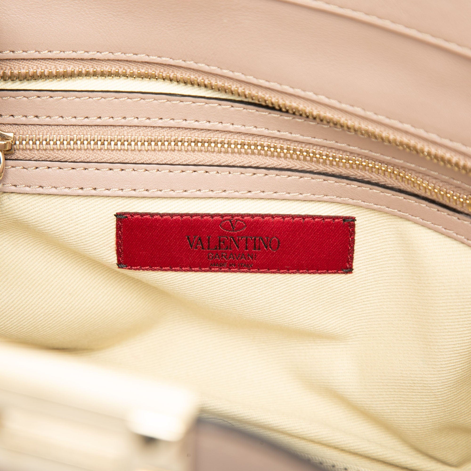 Valentino Small Leather Rockstud Double Handle Tote