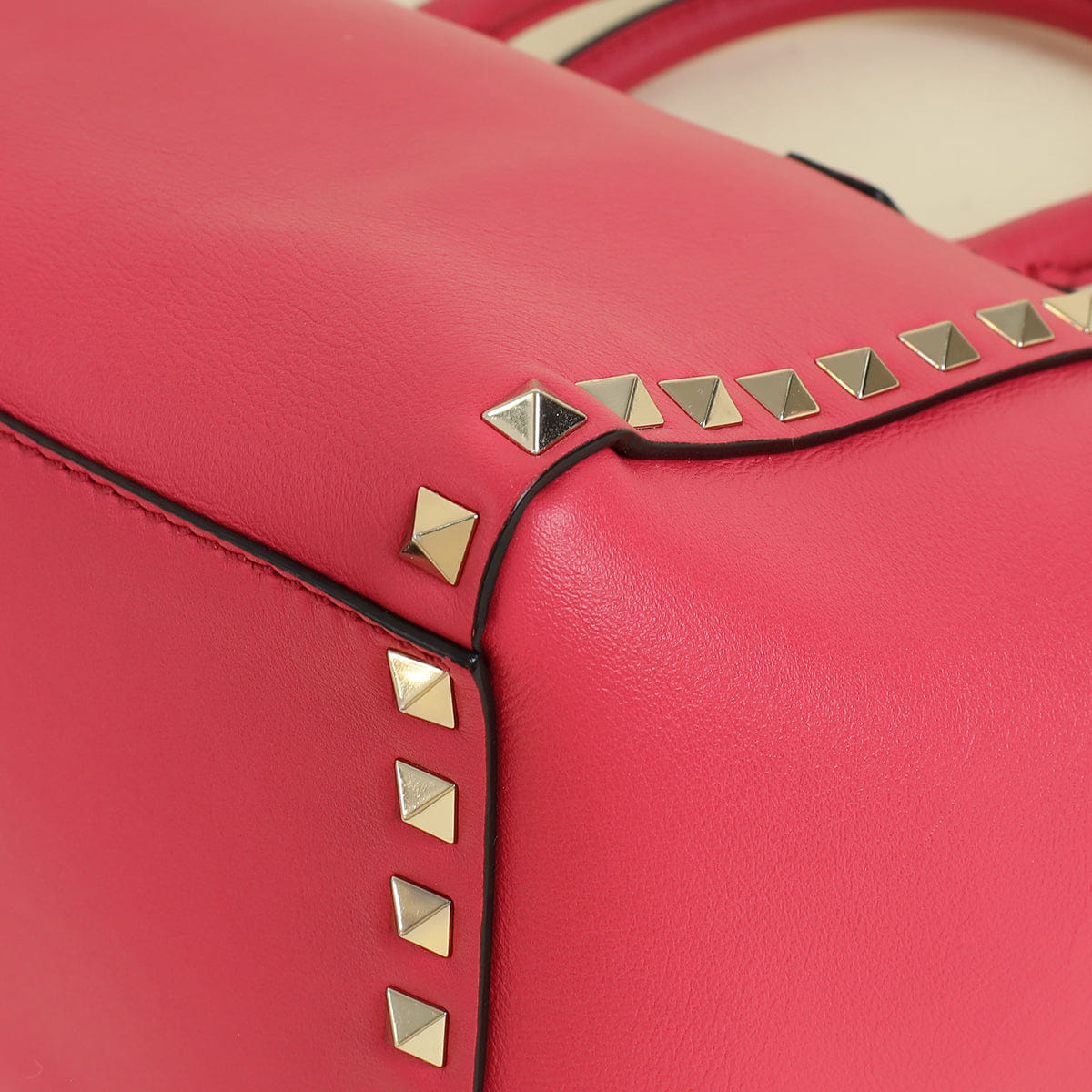 Valentino Fuchsia Rockstud Handle Tote Bag