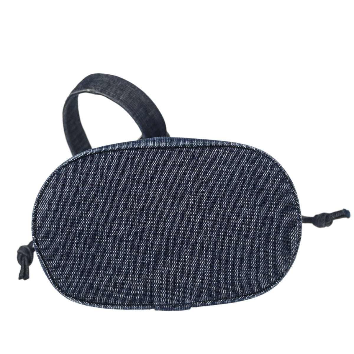 Chanel 1997 - 1999 Navy Sequins Denim Tote Bucket Drawstring Handbag