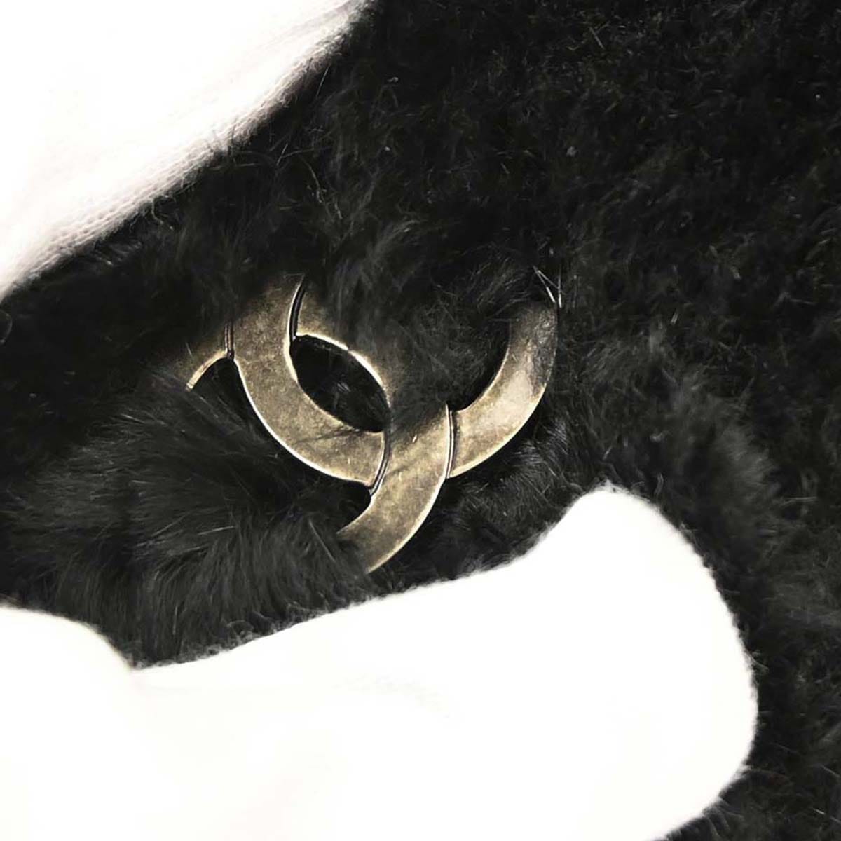 Chanel 2000 - 2001 Black Lapin Fur Tote Handbag