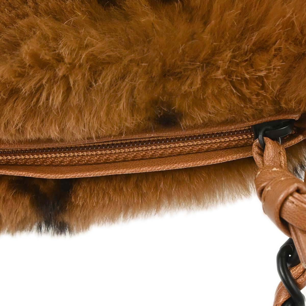 Chanel 2001 - 2003 Brown Rabbit Fur Tote Handbag
