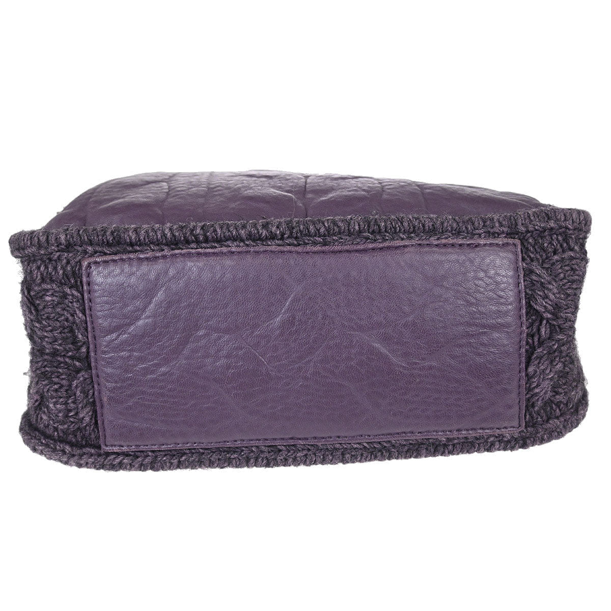 Chanel 2013 - 2014 Purple Lambskin Knit Tote Handbag
