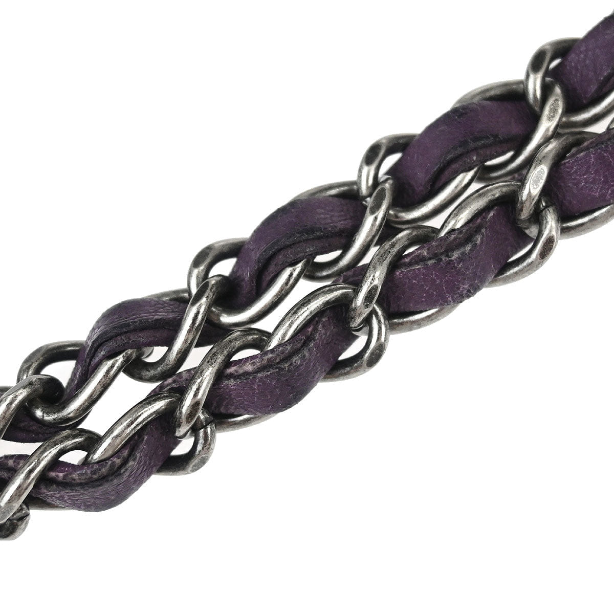 Chanel 2013 - 2014 Purple Lambskin Knit Tote Handbag