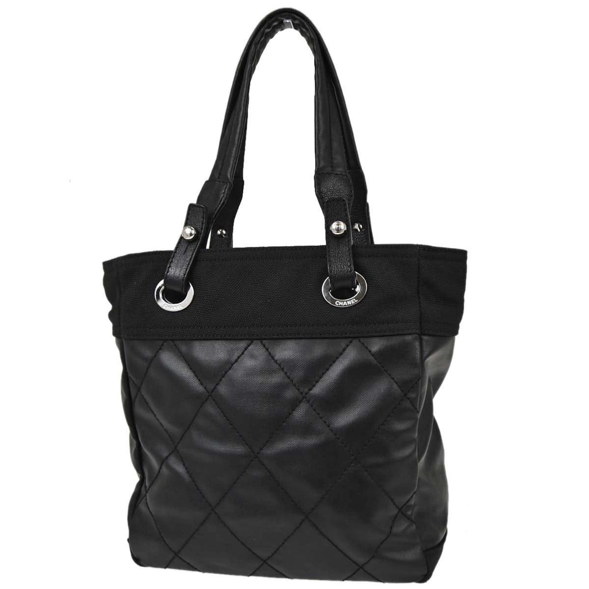 Chanel 2006 - 2008 Black Paris - Biarritz Tote PM Handbag