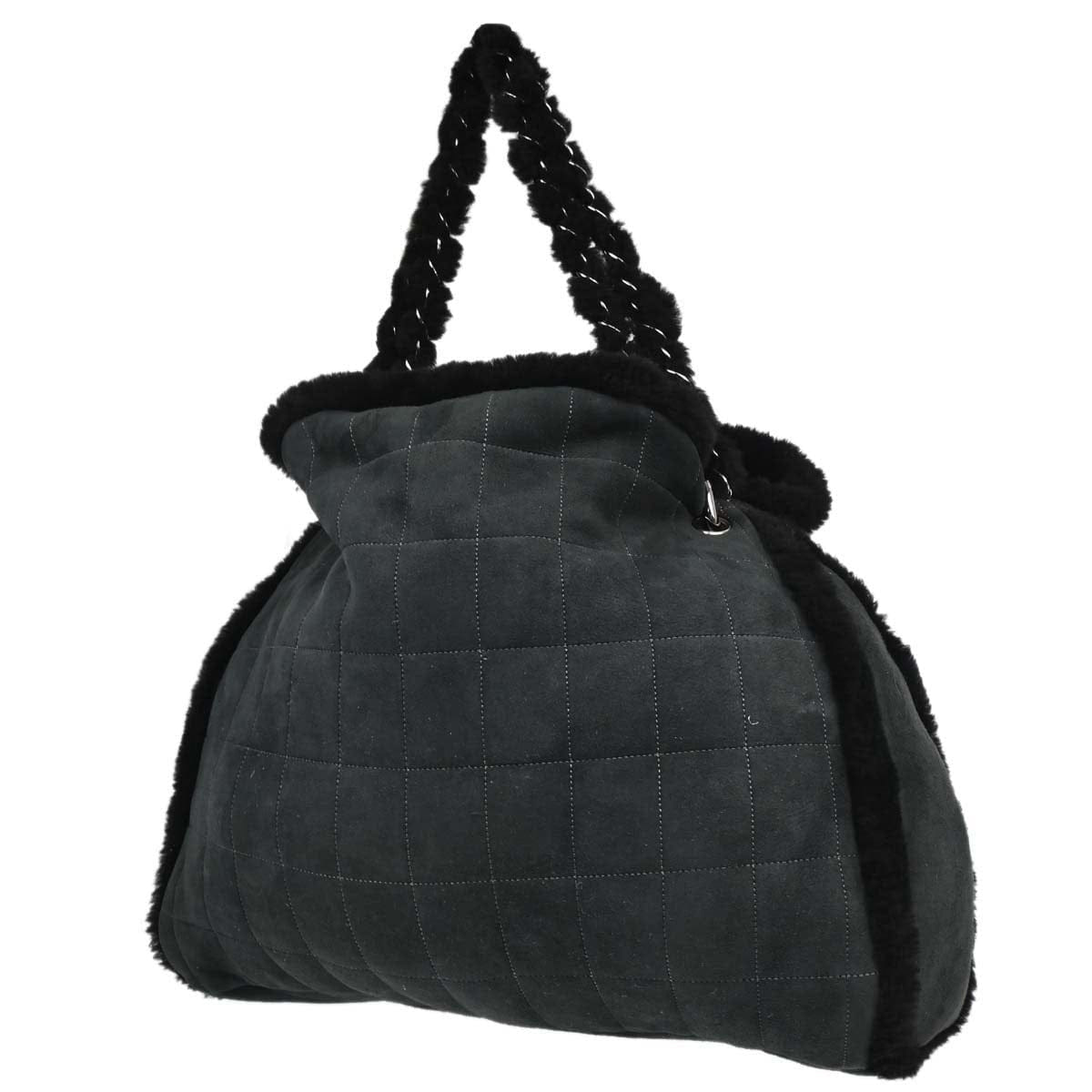 Chanel 2005 - 2006 Black Mouton Choco Bar Tote Handbag