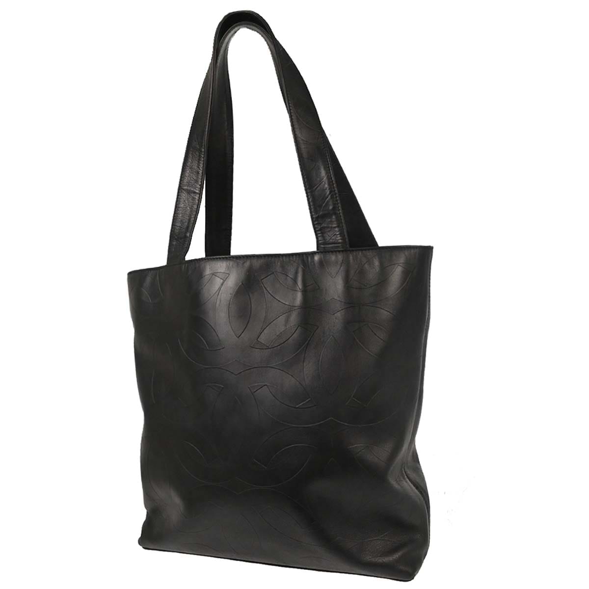 Chanel 2000 - 2002 Black Lambskin Tote Handbag