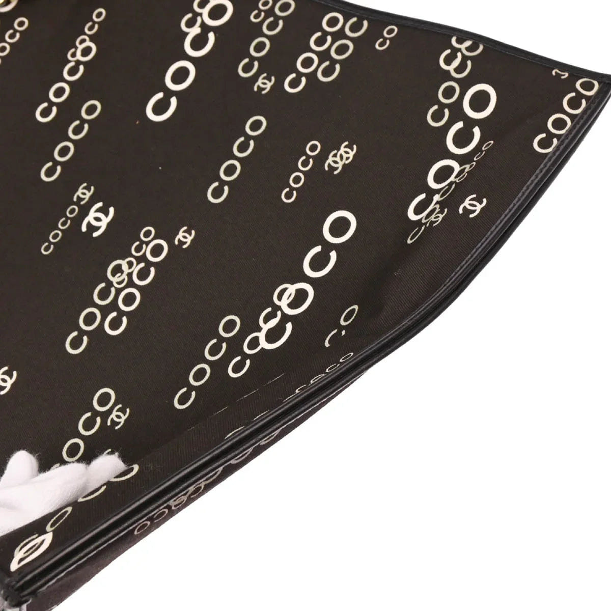 Chanel 2002 - 2003 Black Canvas COCO Tote Bag
