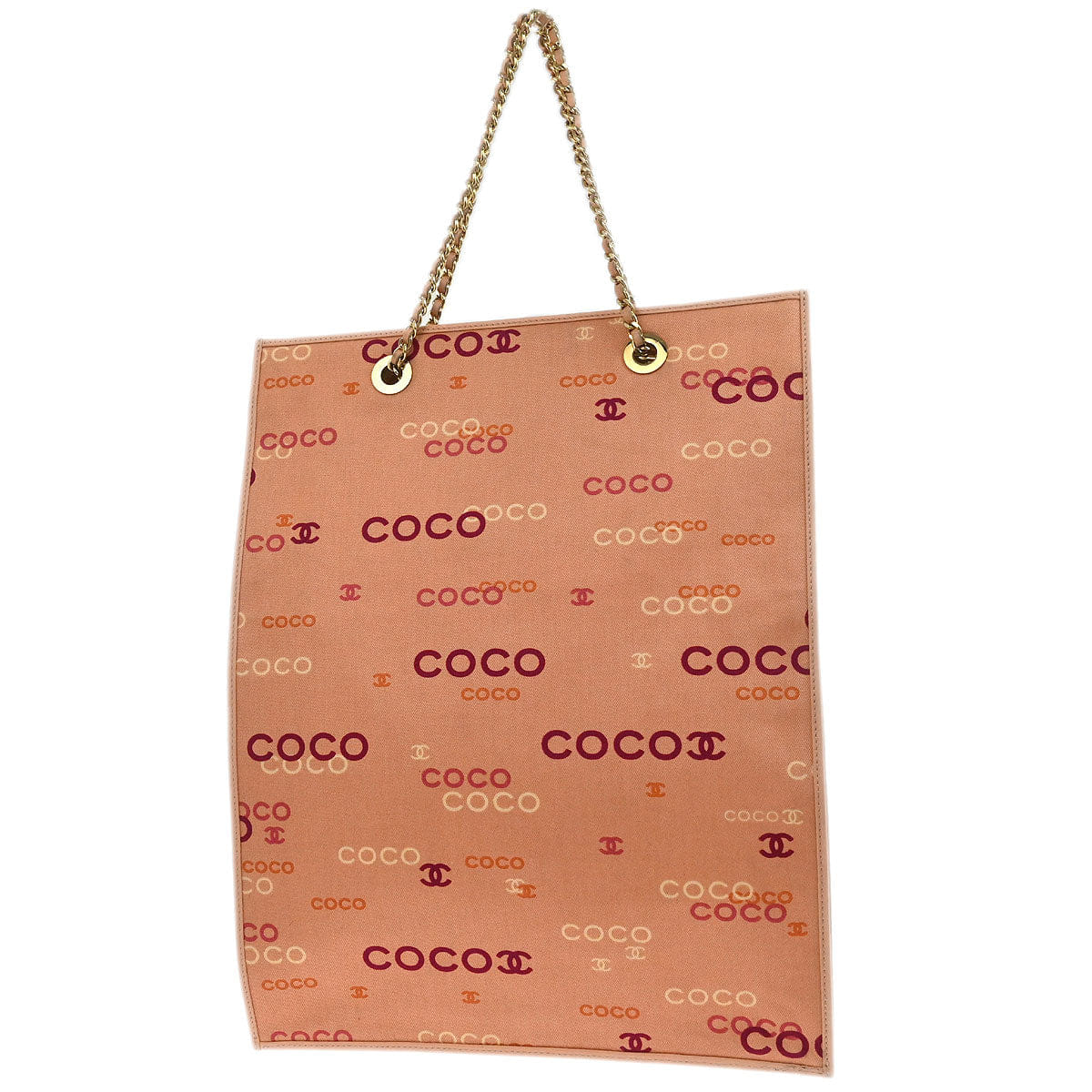 Chanel 2002 - 2003 Pink Canvas COCO Tote Handbag