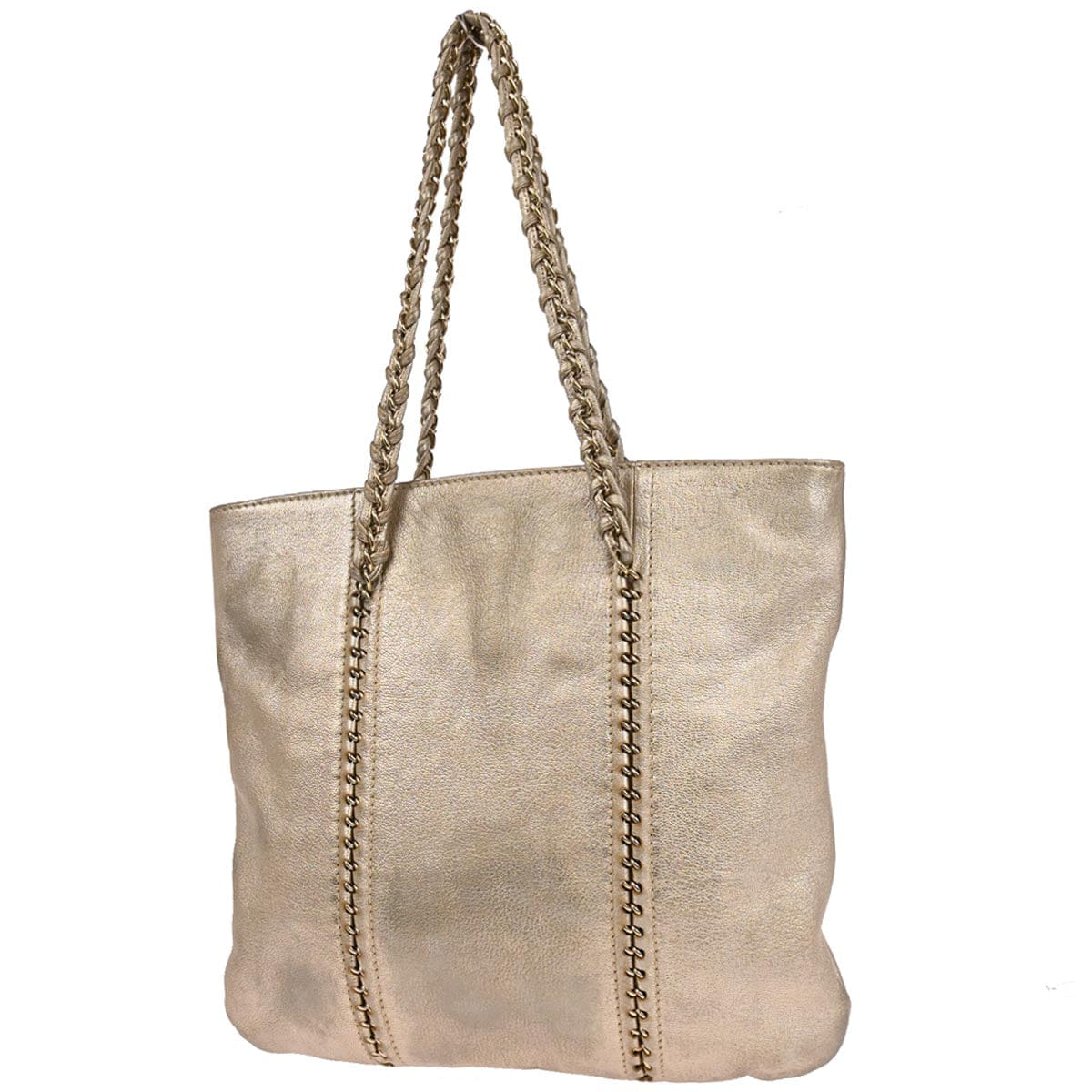 Chanel 2005 - 2006 Gold Calfskin Luxury Line Tote Handbag