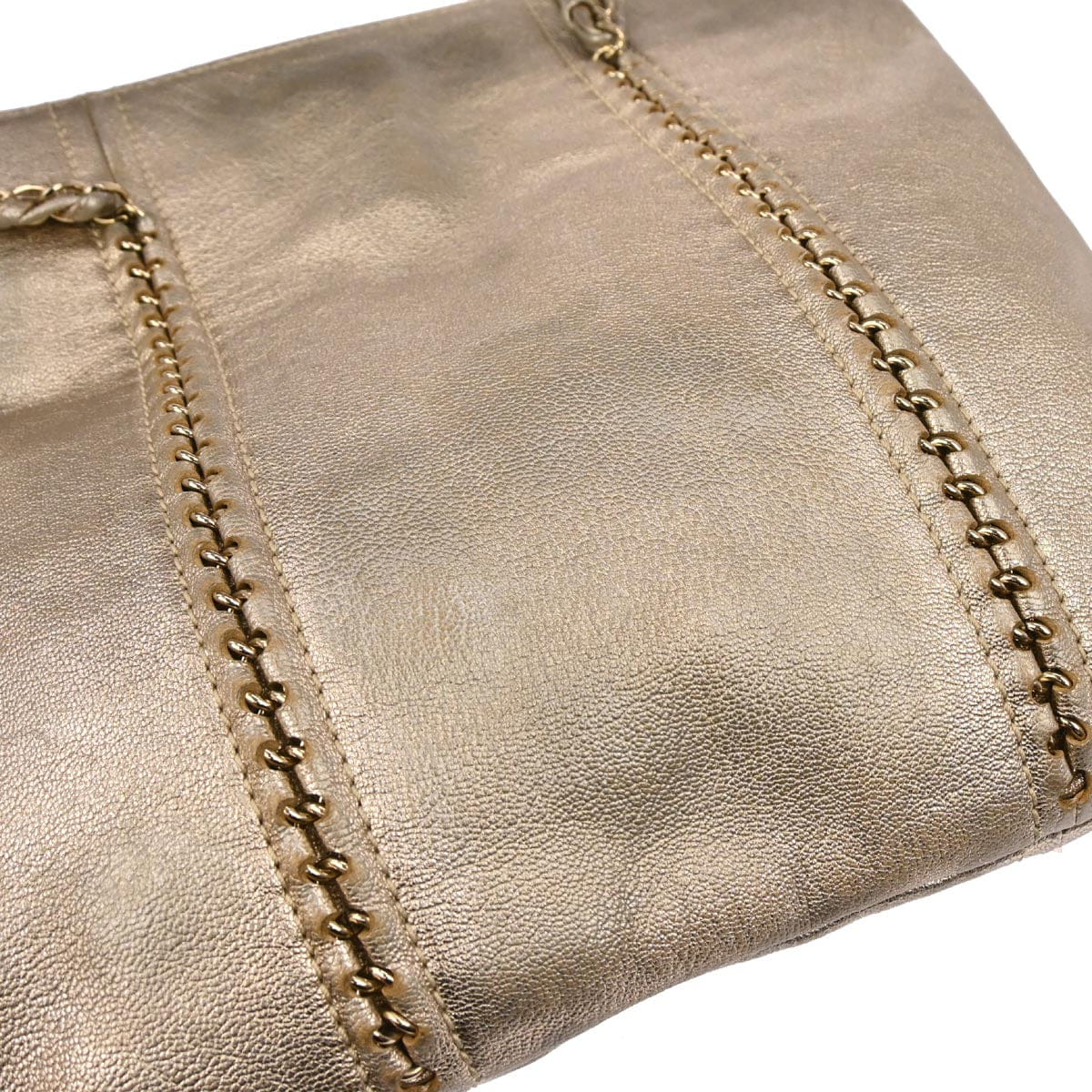 Chanel 2005 - 2006 Gold Calfskin Luxury Line Tote Handbag
