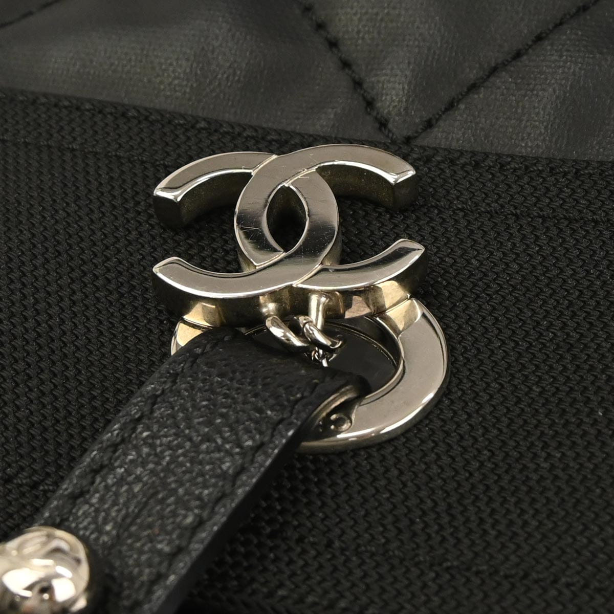 Chanel 2012 - 2013 Black Coated Canvas Paris - Biarritz MM Tote Handbag