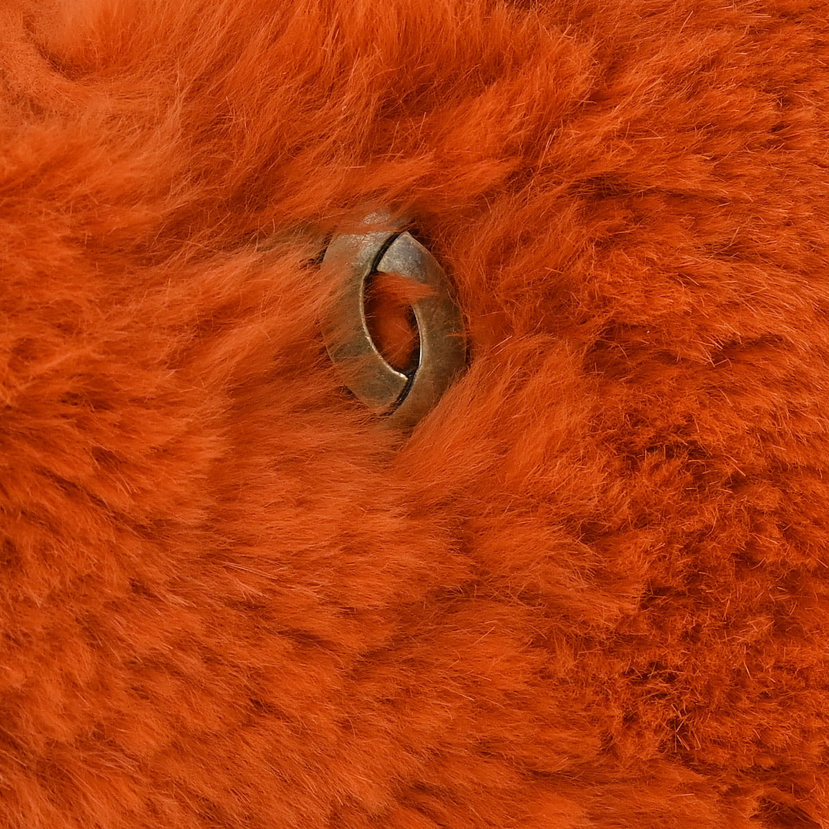 Chanel * 2000 - 2002 Orange Rabbit Fur Tote Chain Handbag