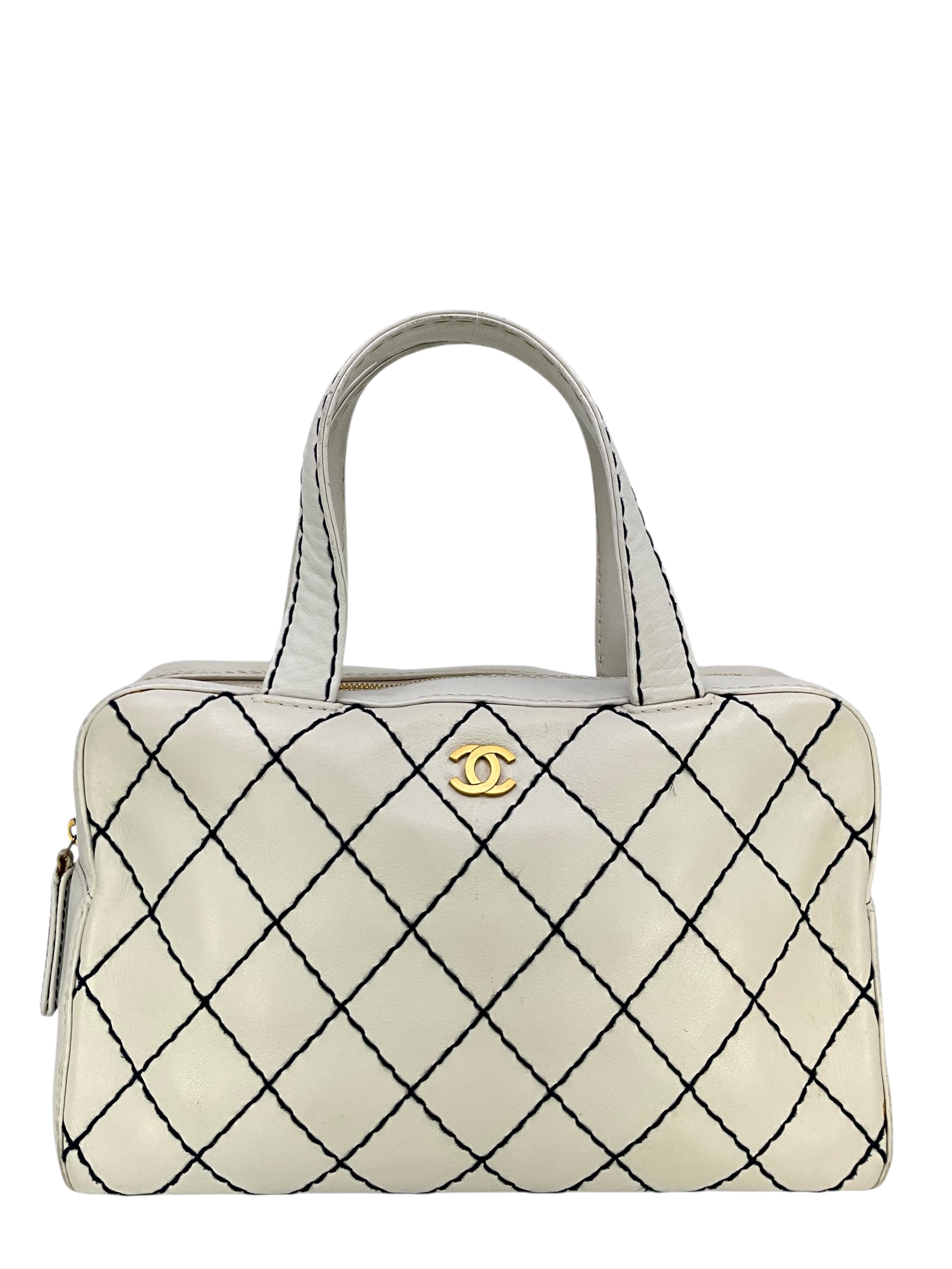 Chanel Wild Stitch Quilted Leather Surpique Tote