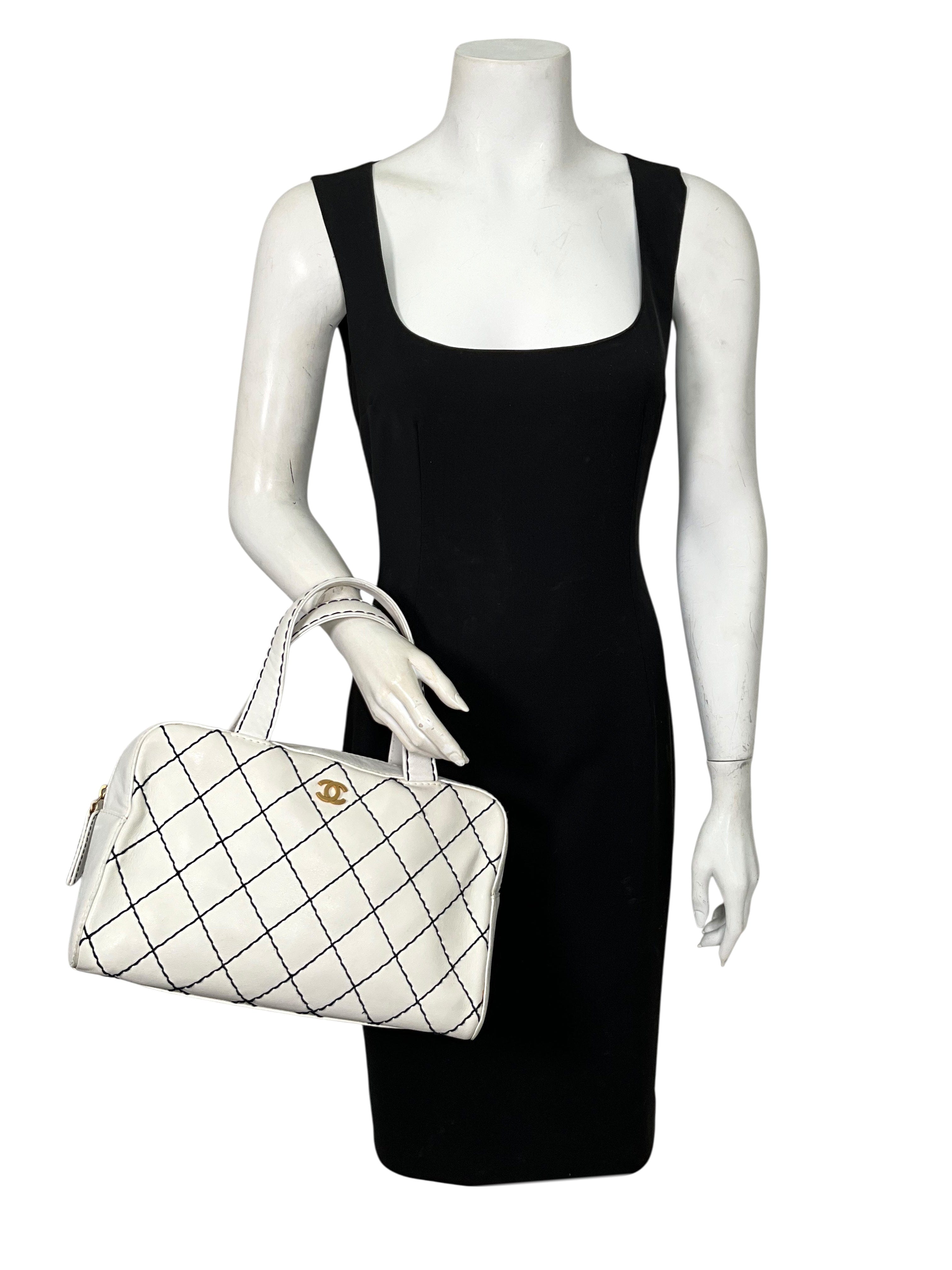 Chanel Wild Stitch Quilted Leather Surpique Tote