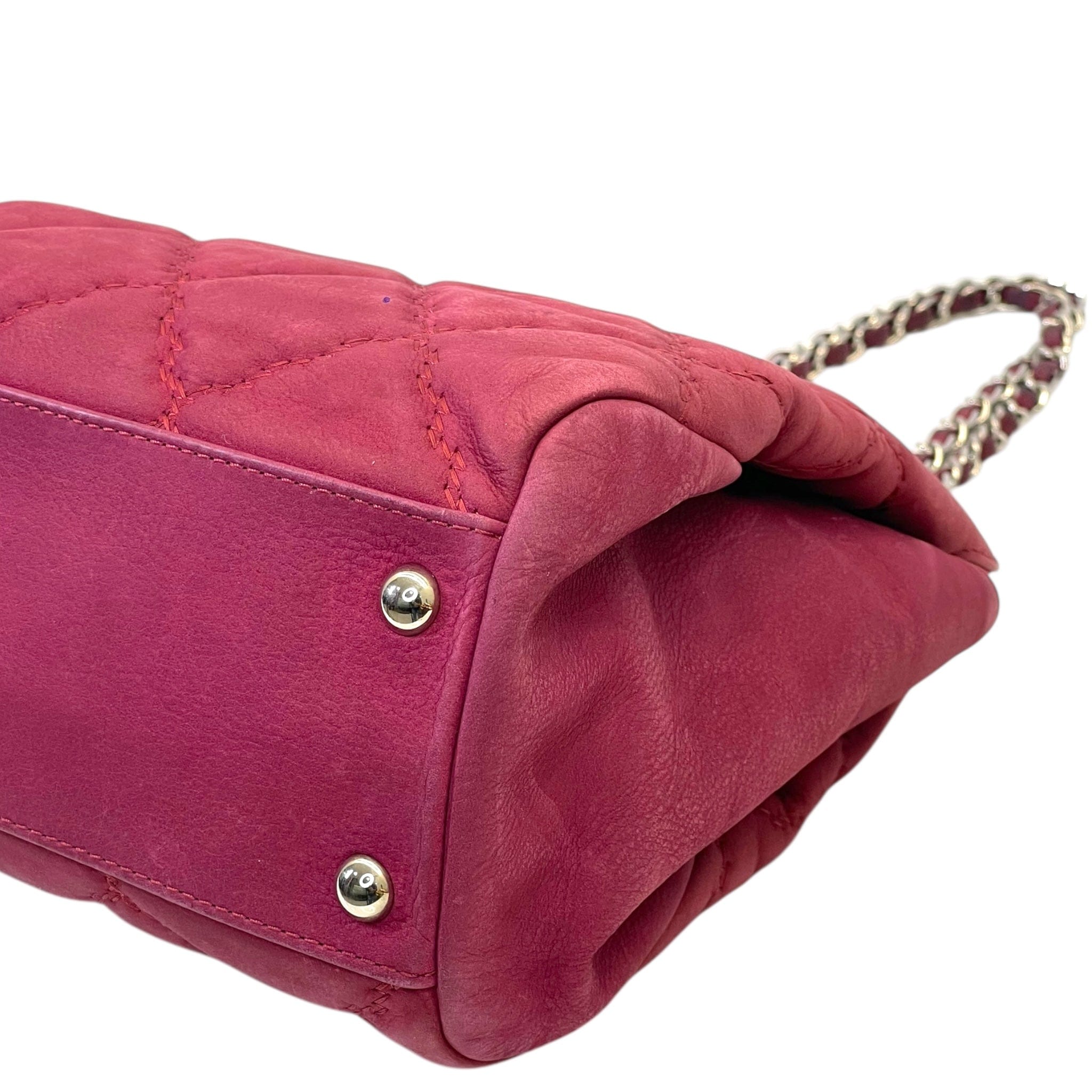 Chanel Hamptons Ultra Stitch Red Chain Tote Bag