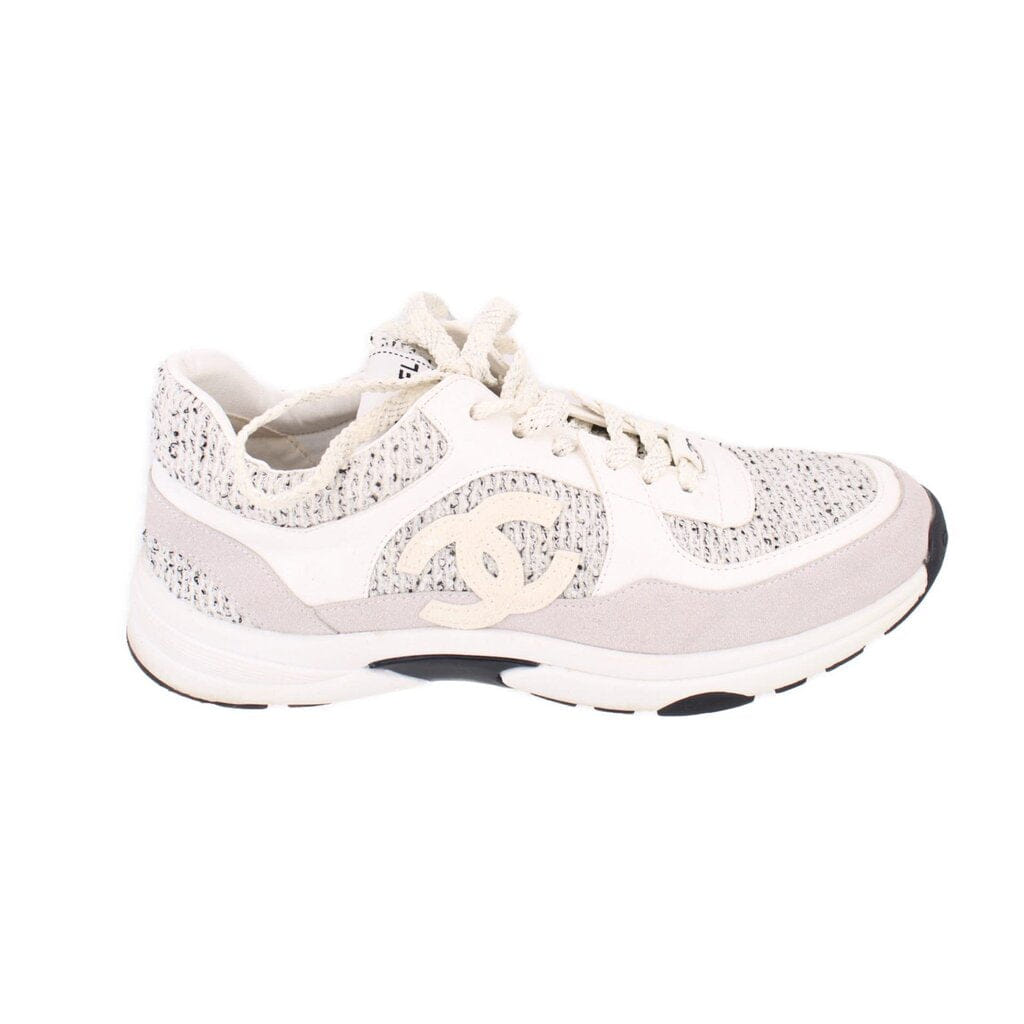 Chanel CLOTH SNEAKERS GREY 39 EU | 8.5 US