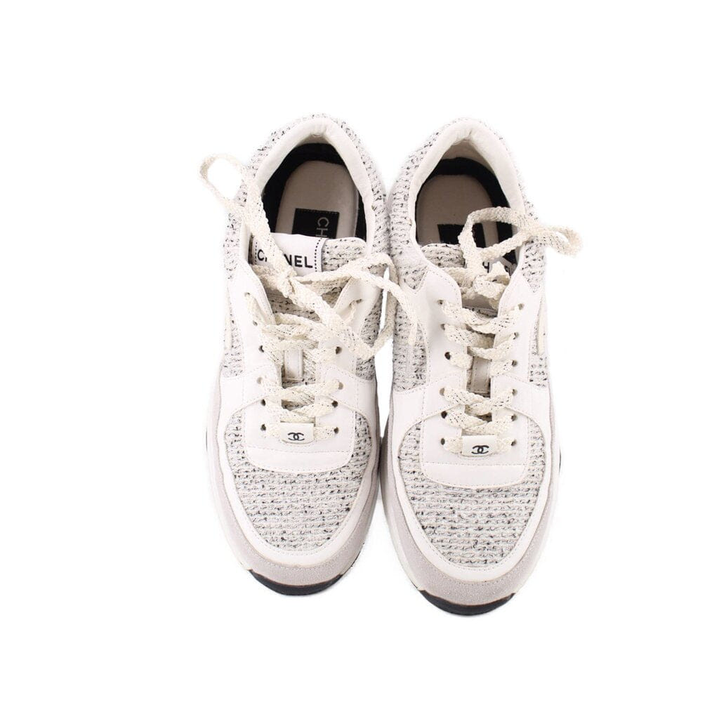 Chanel CLOTH SNEAKERS GREY 39 EU | 8.5 US