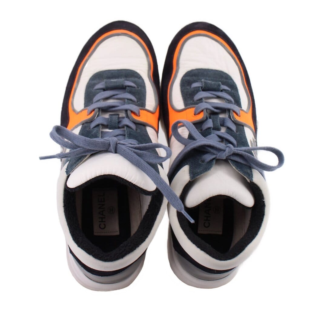 Chanel CC LOGO SUEDE TRAINER SNEAKERS MULTI 39 EU | 9 US
