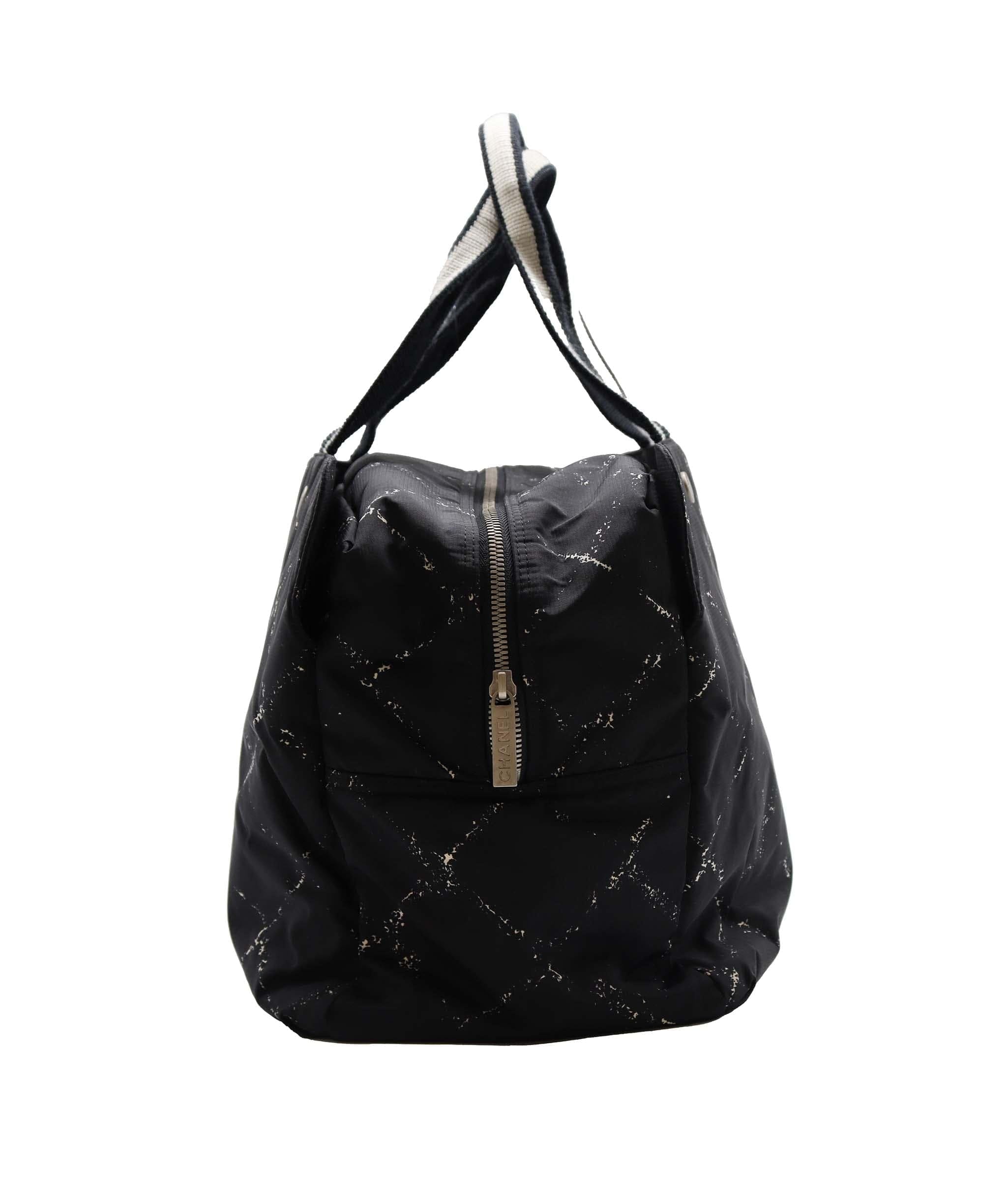 Chanel Black Nylon Travel Tote Bag AGC2038
