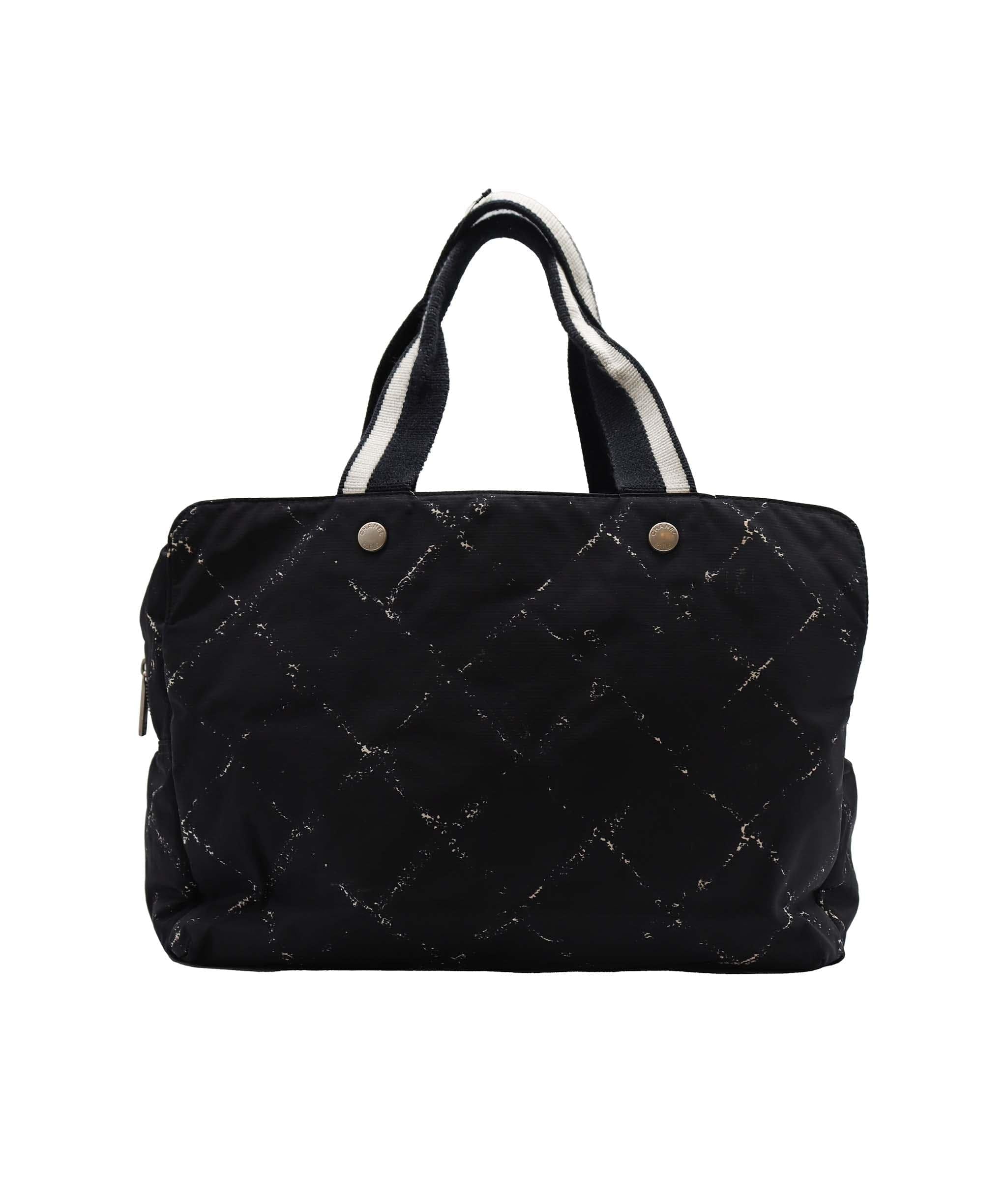 Chanel Black Nylon Travel Tote Bag AGC2038