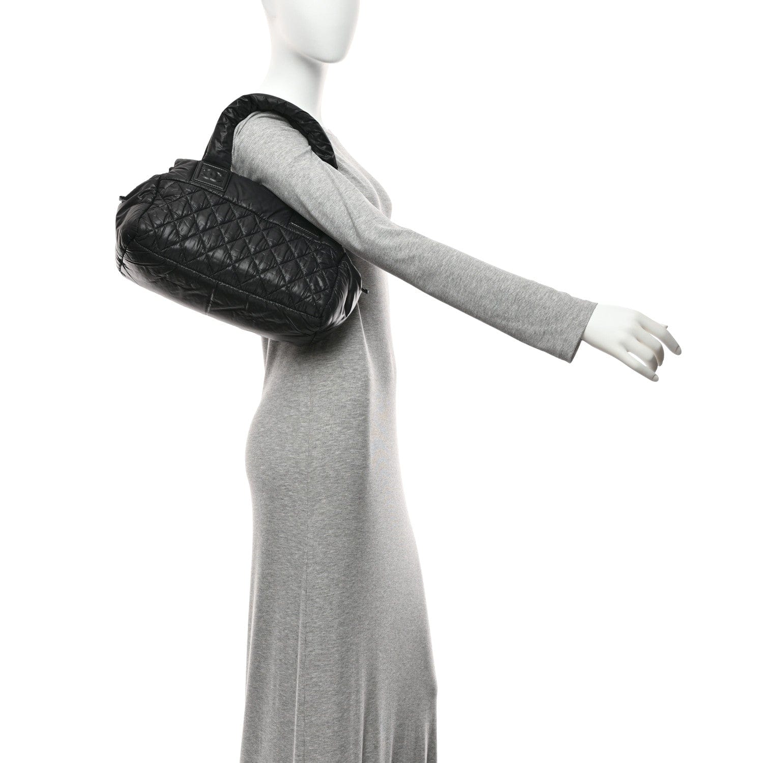 Chanel Nylon Coco Cocoon Zipped Tote Black