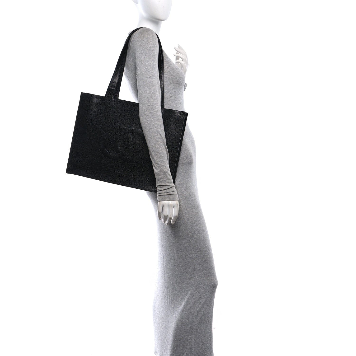 Chanel Caviar CC Tote Black