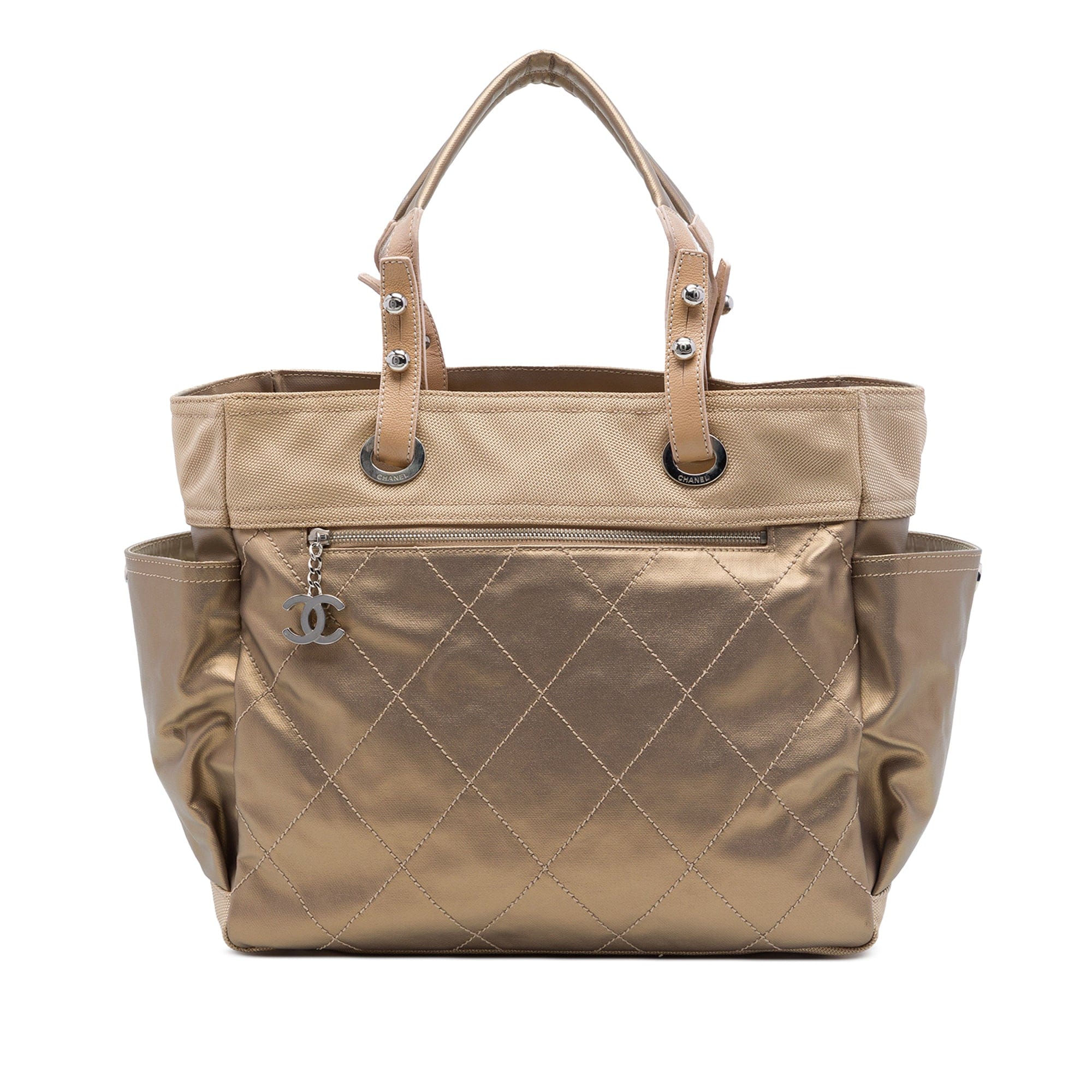 Chanel Large Quilted Coated Canvas Paris Biarritz Tote