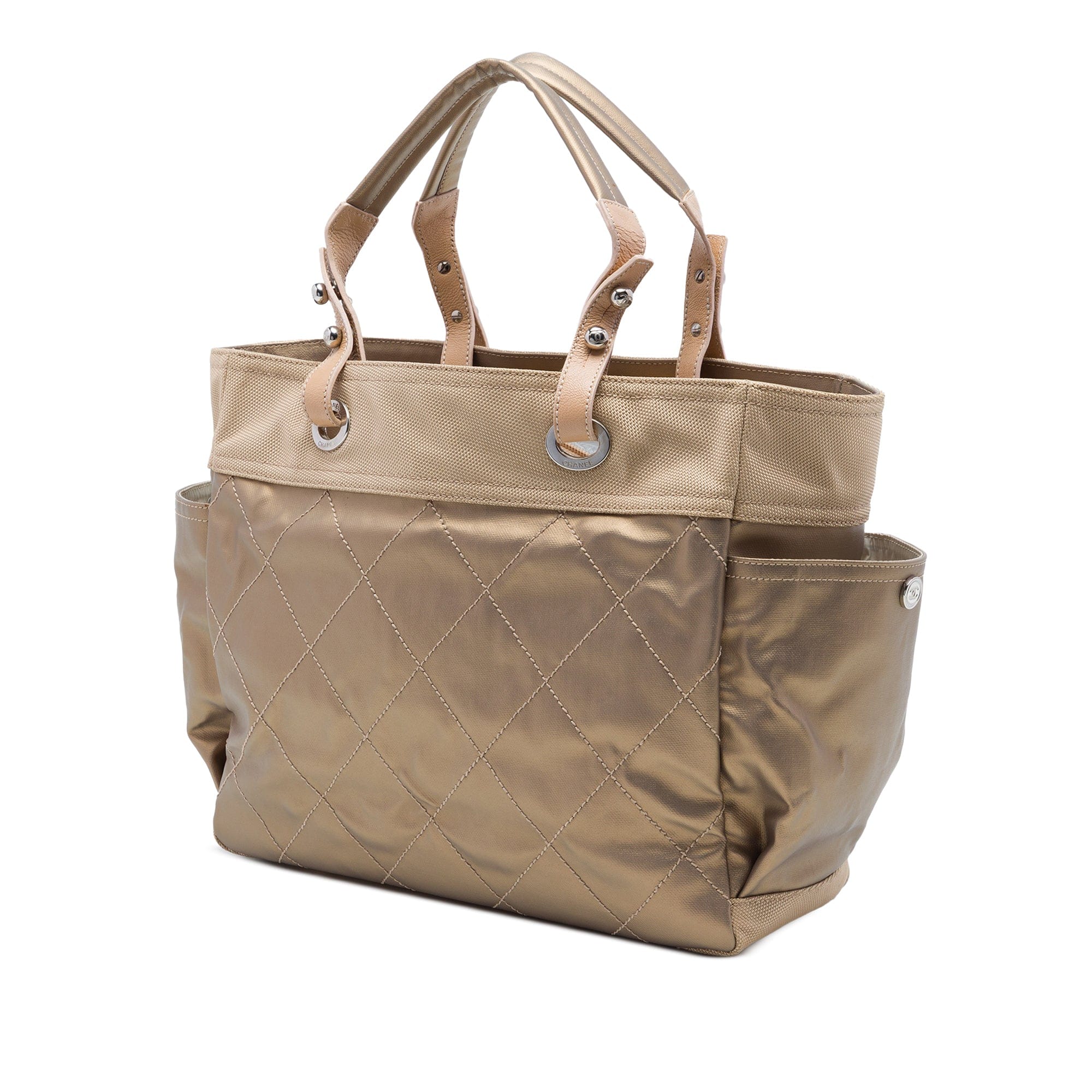 Chanel Large Quilted Coated Canvas Paris Biarritz Tote