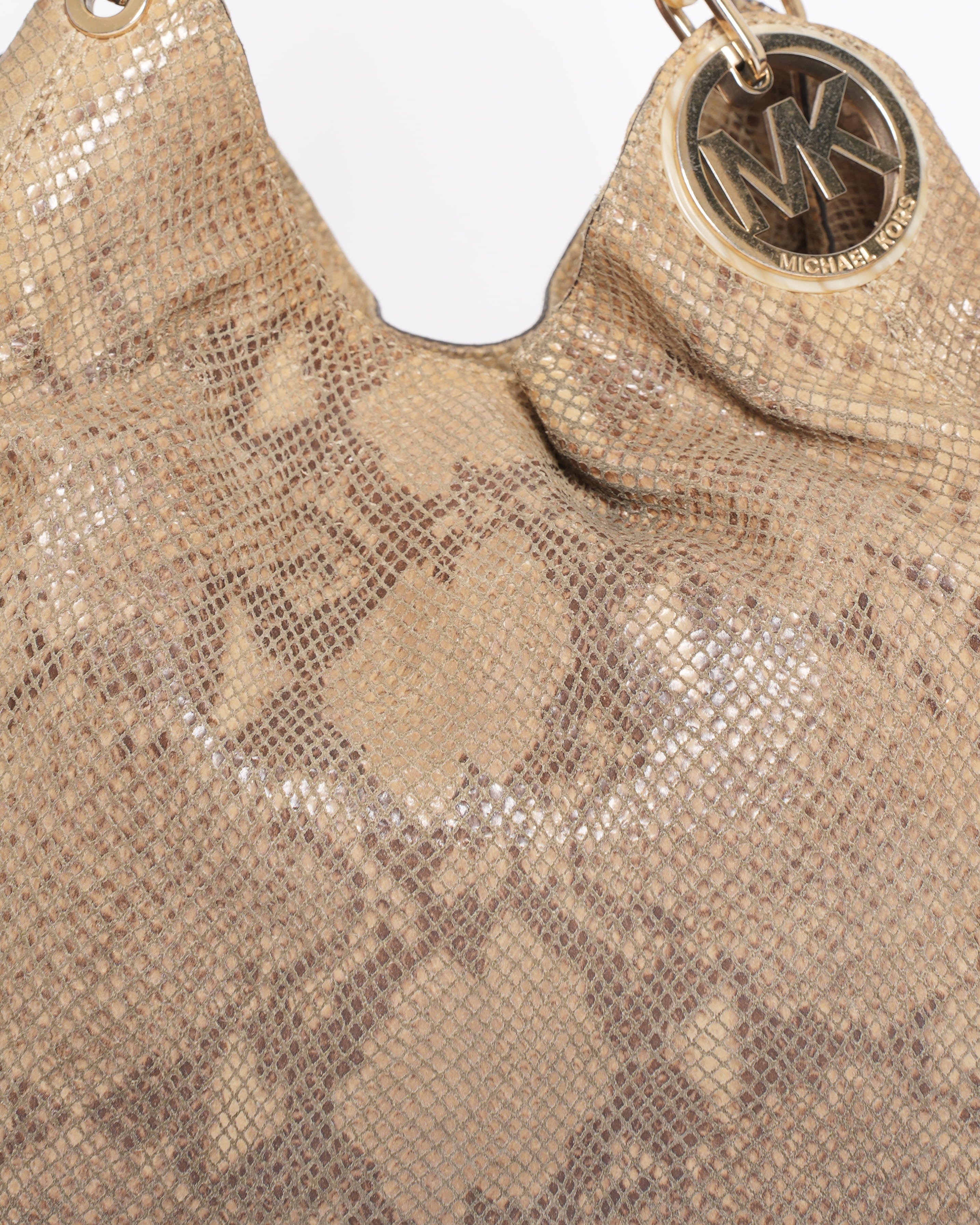 Michael Kors Python - Embossed Tote in Brown
